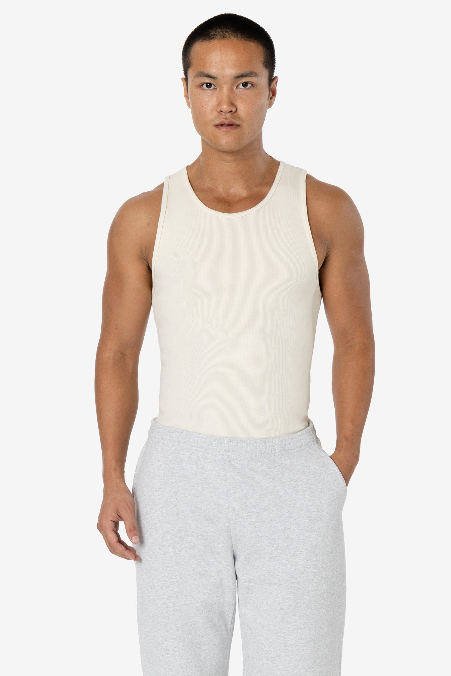 34008GD - 2x1 Cotton Spandex Rib Tank – Los Angeles Apparel