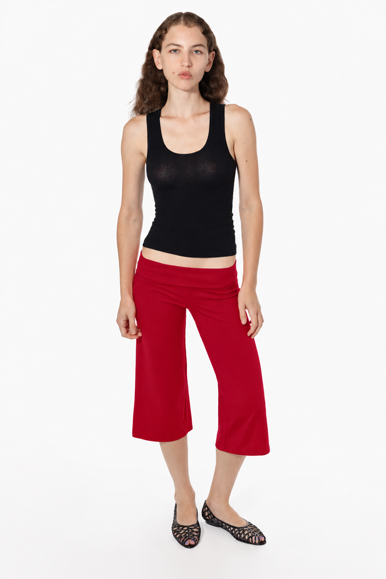 83260GD - Garment Dye Cropped Wide Yoga Legging
