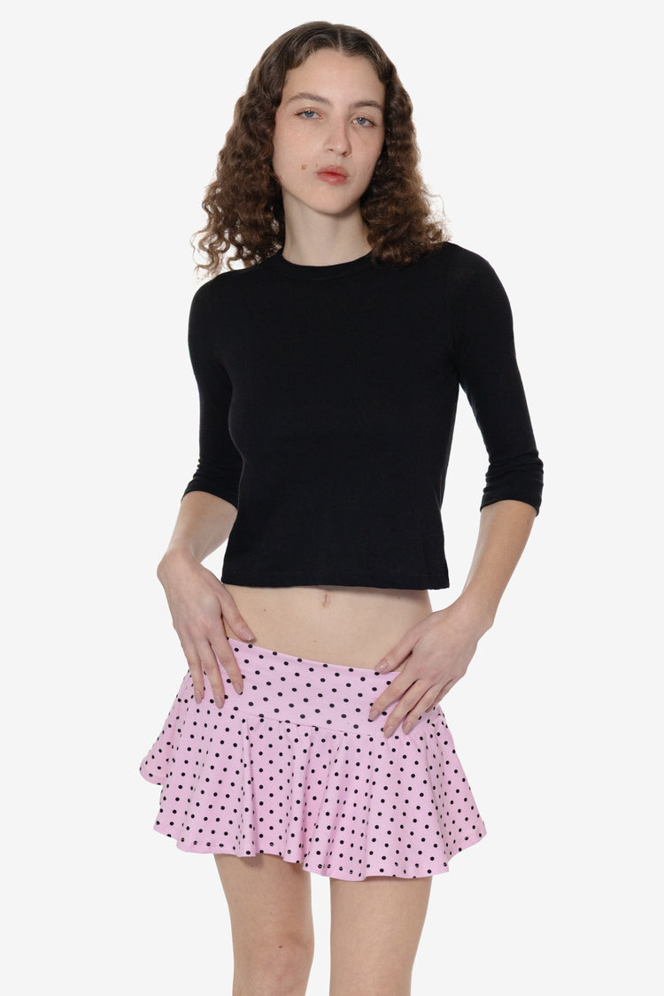 baby pink/black polka dots