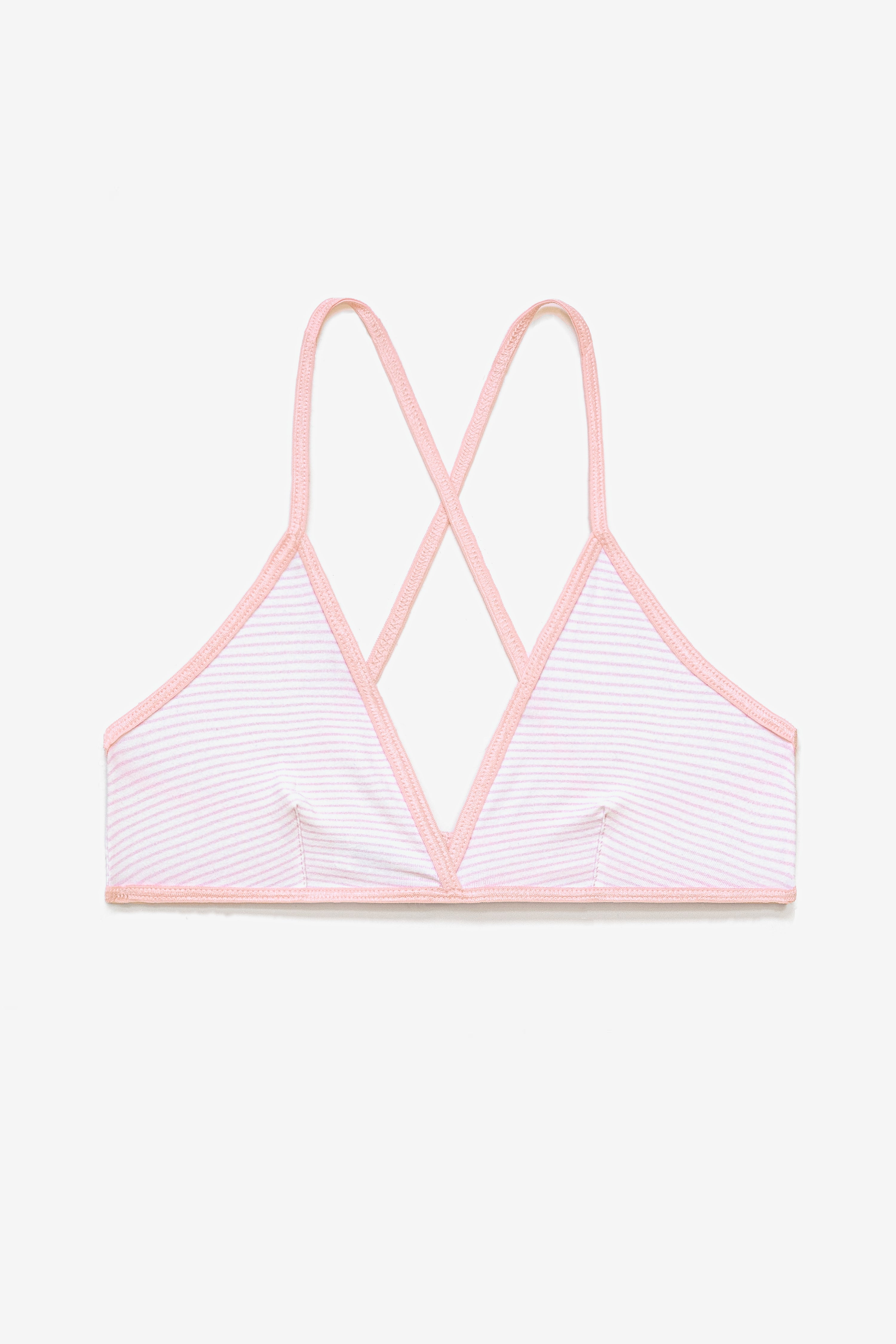 White/Light Pink Stripe