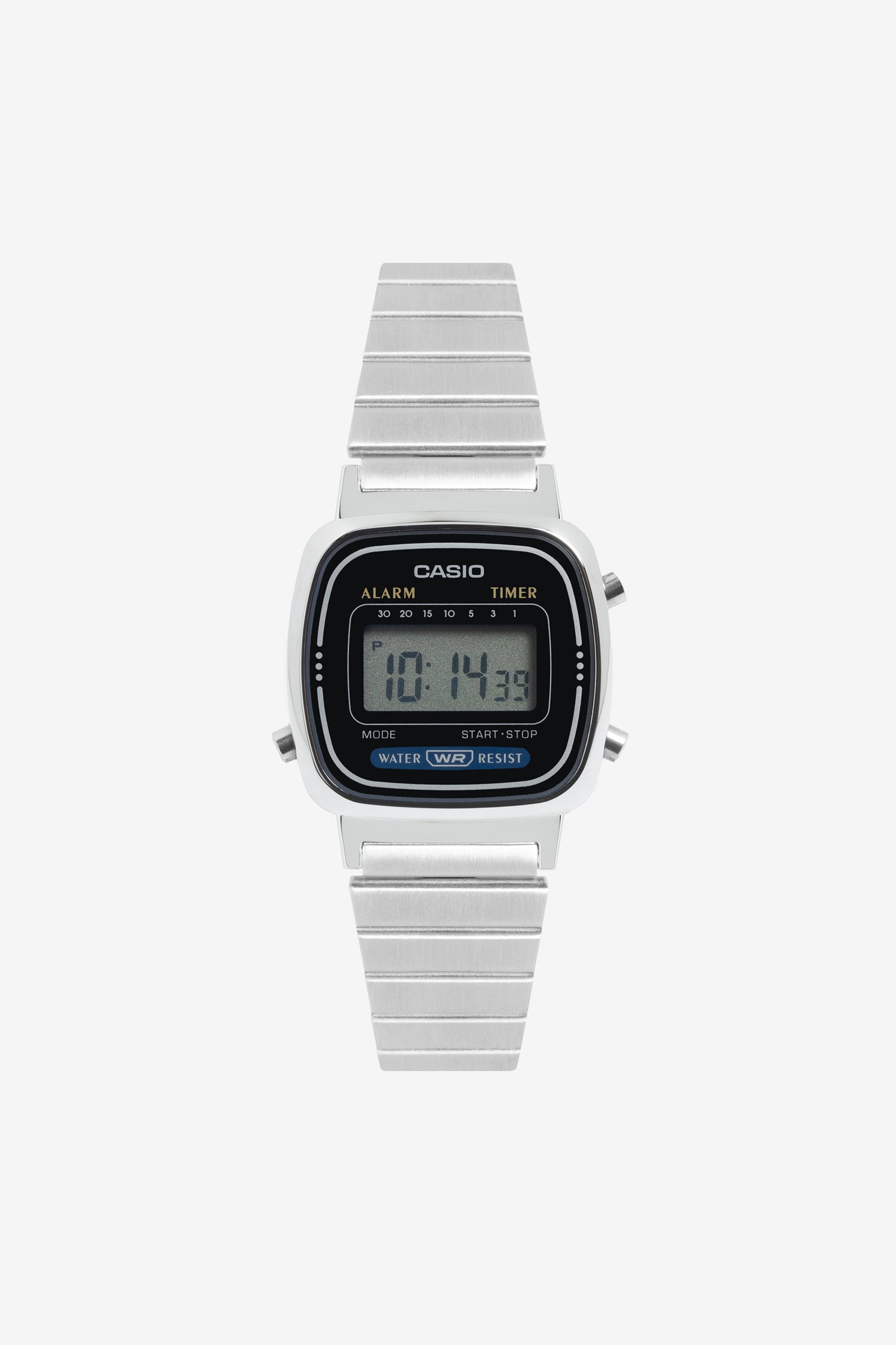 Vintage Sporty Casio Watch for Women in Silver by Los Angeles Apparel