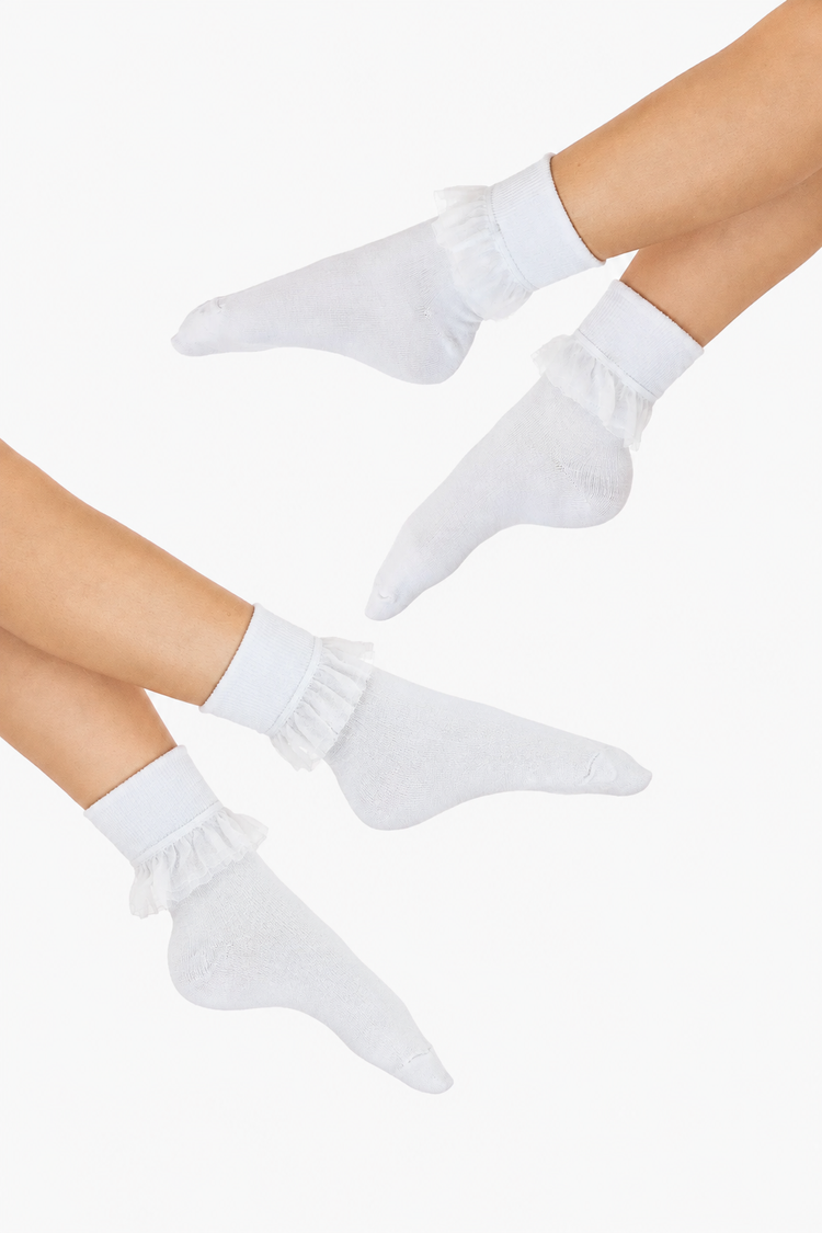 AKLSOCK-L2 - 2-Pack Girly Lace Ankle Sock