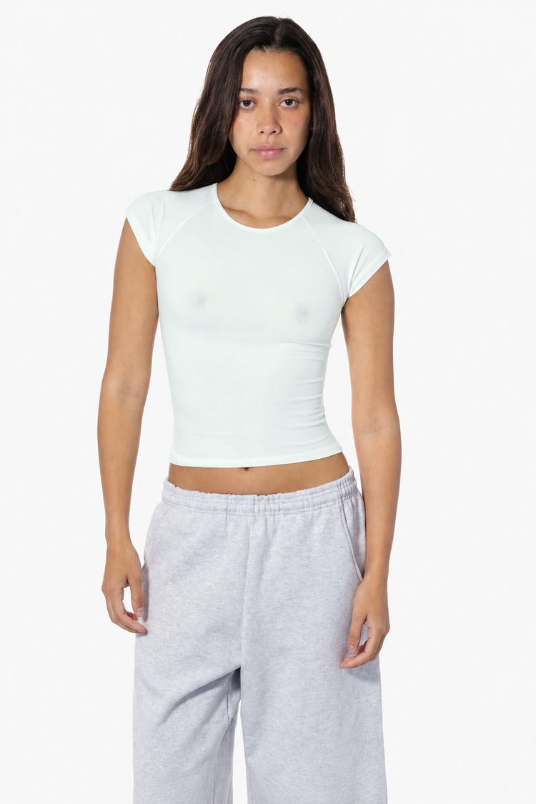 CC377 - Cheesecloth Cap Sleeve Raglan Tee