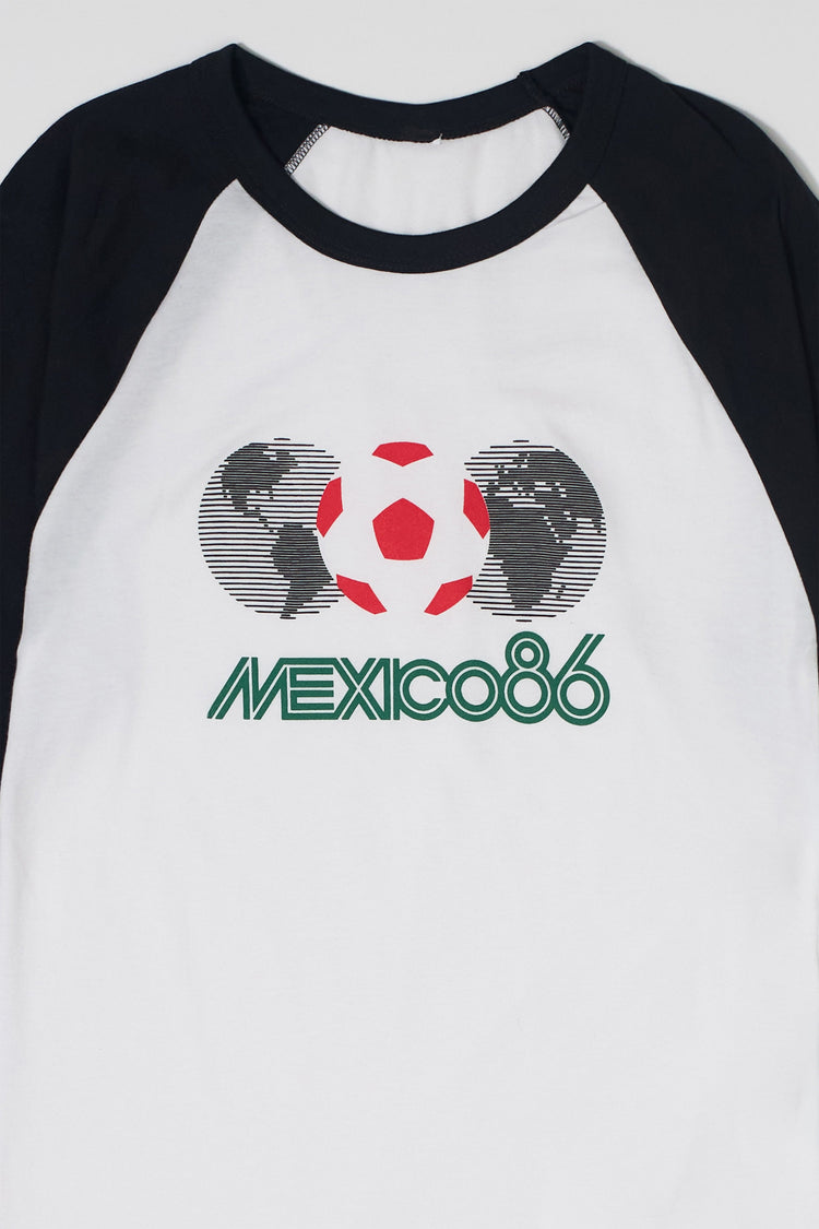 Mexico 86 Raglan White/Black