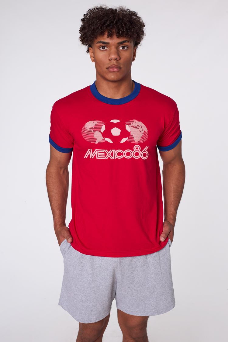 Mexico Ringer Tee Red/Royal