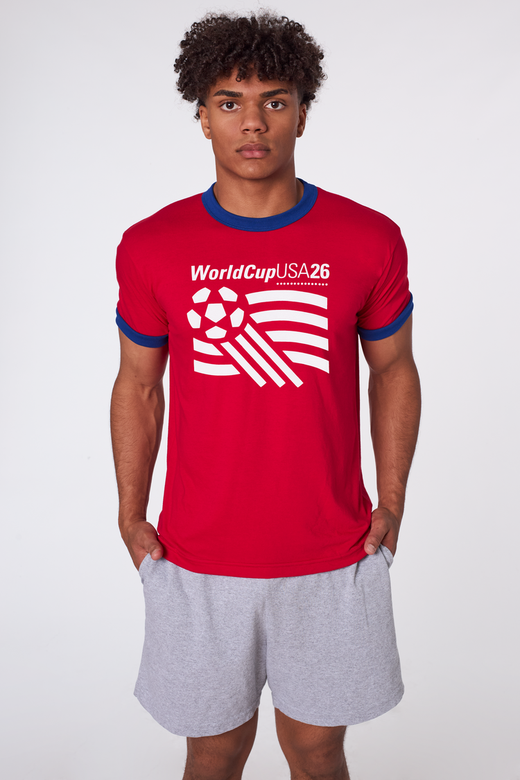 World Cup USA Ringer Tee Red/Royal