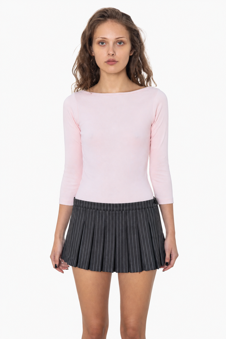 RPR301 - Micro Mini Box Pleat Wrap Skirt