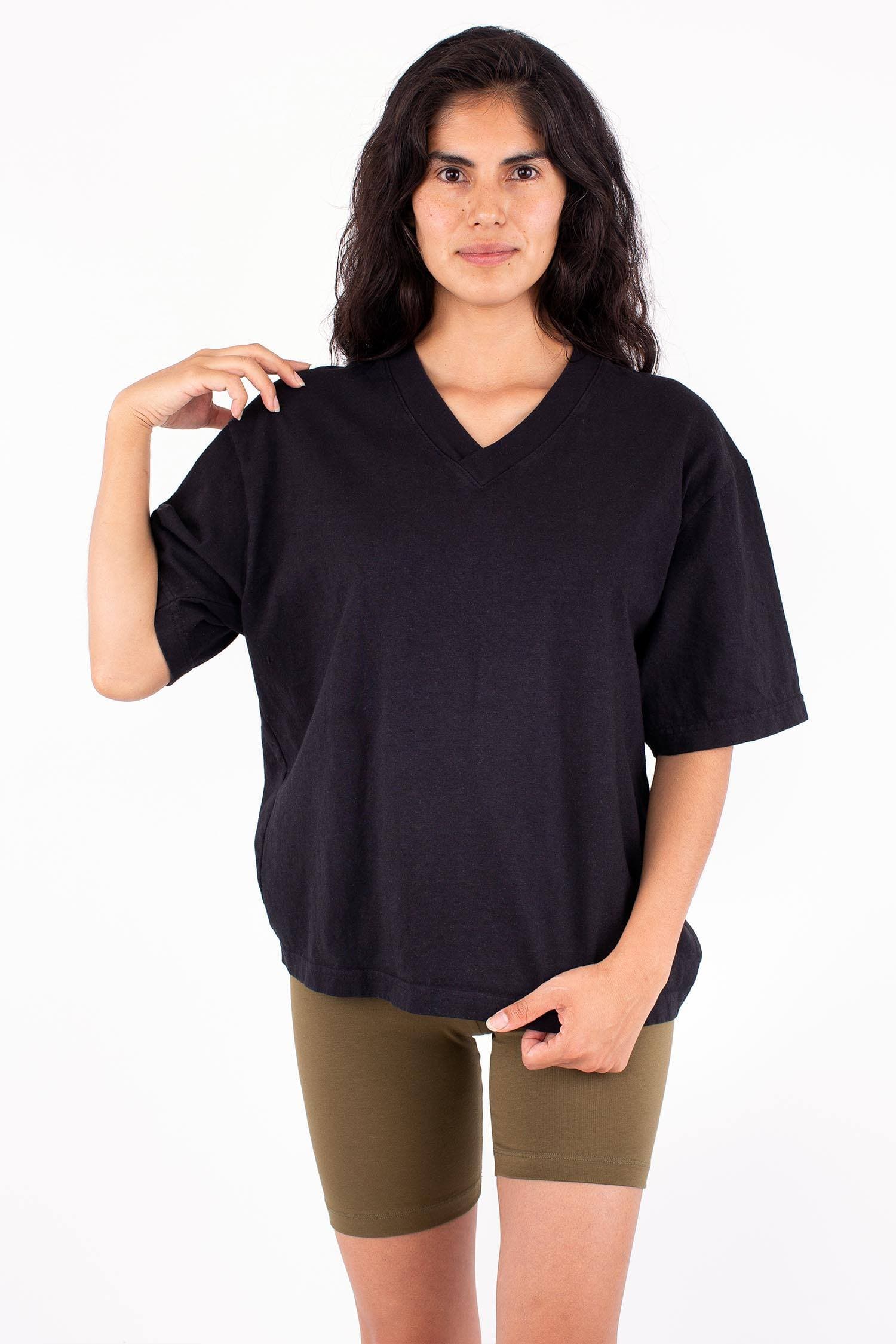 V Neck T-Shirt Casual with Built In Bra Top Padding Cotton – Undo