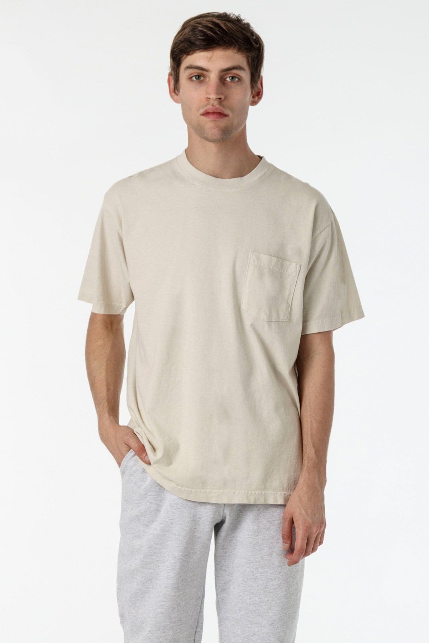 1809GD - Short Sleeve Garment Dye Pocket T-Shirt – Los Angeles Apparel
