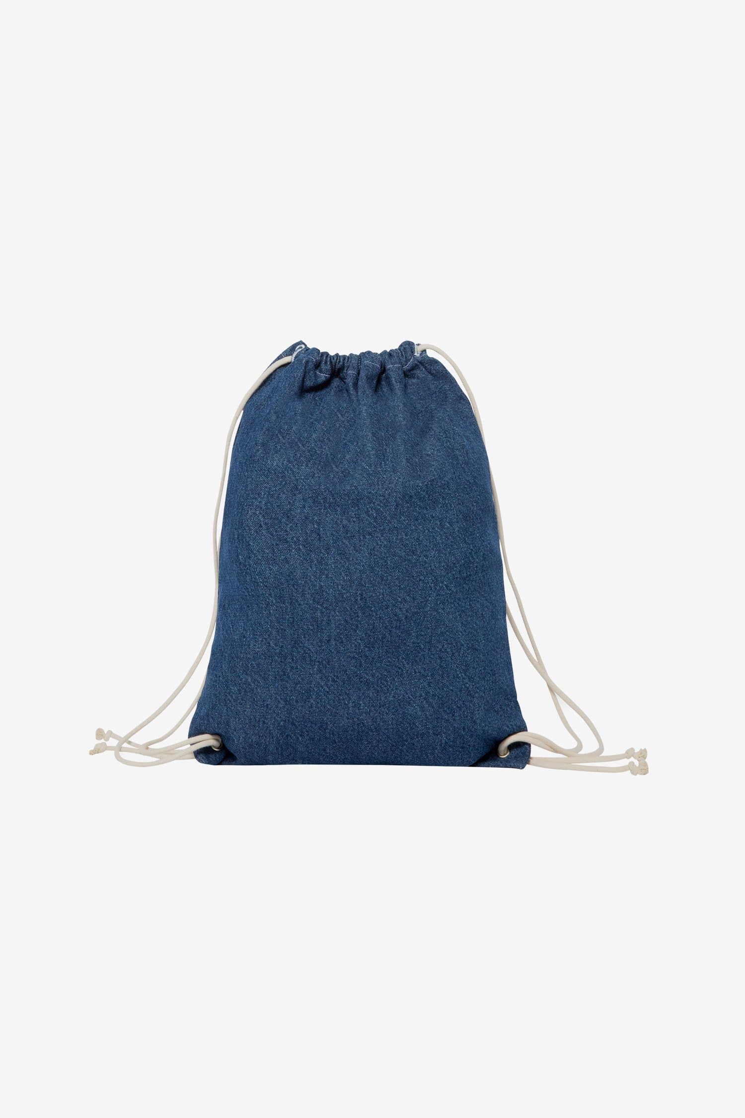 blue leather drawstring backpack Los Angeles Apparel