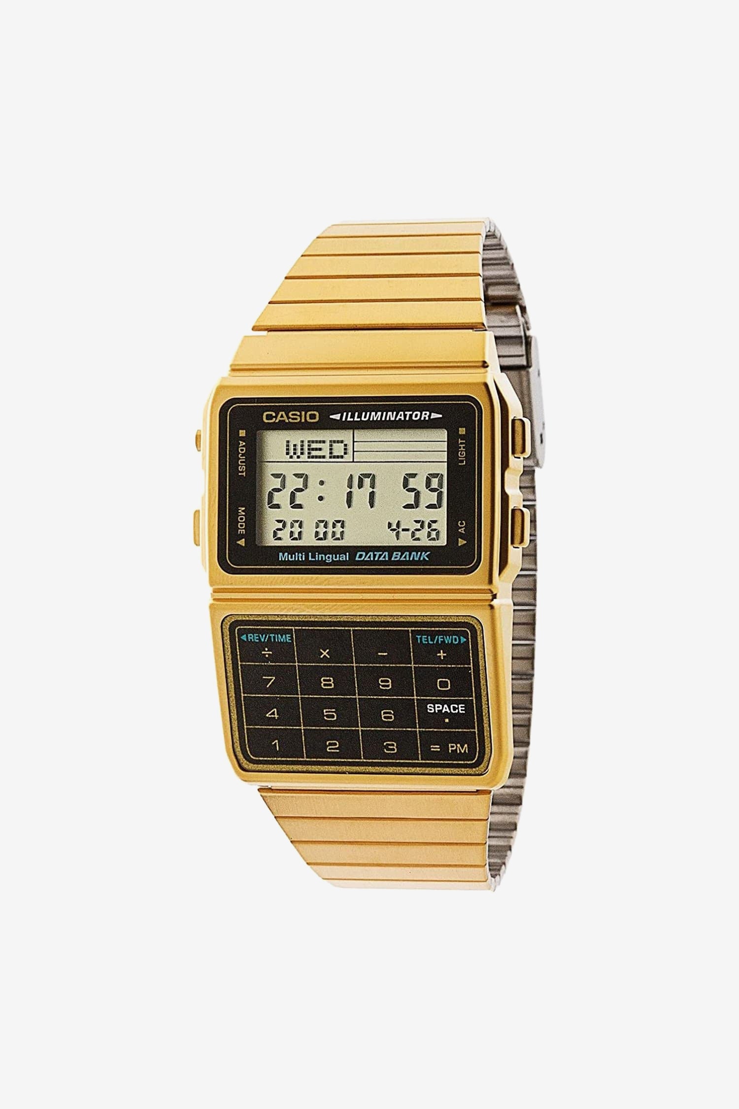 WCH611G Men's Gold Tone Casio Calculator Watch – Los Angeles Apparel