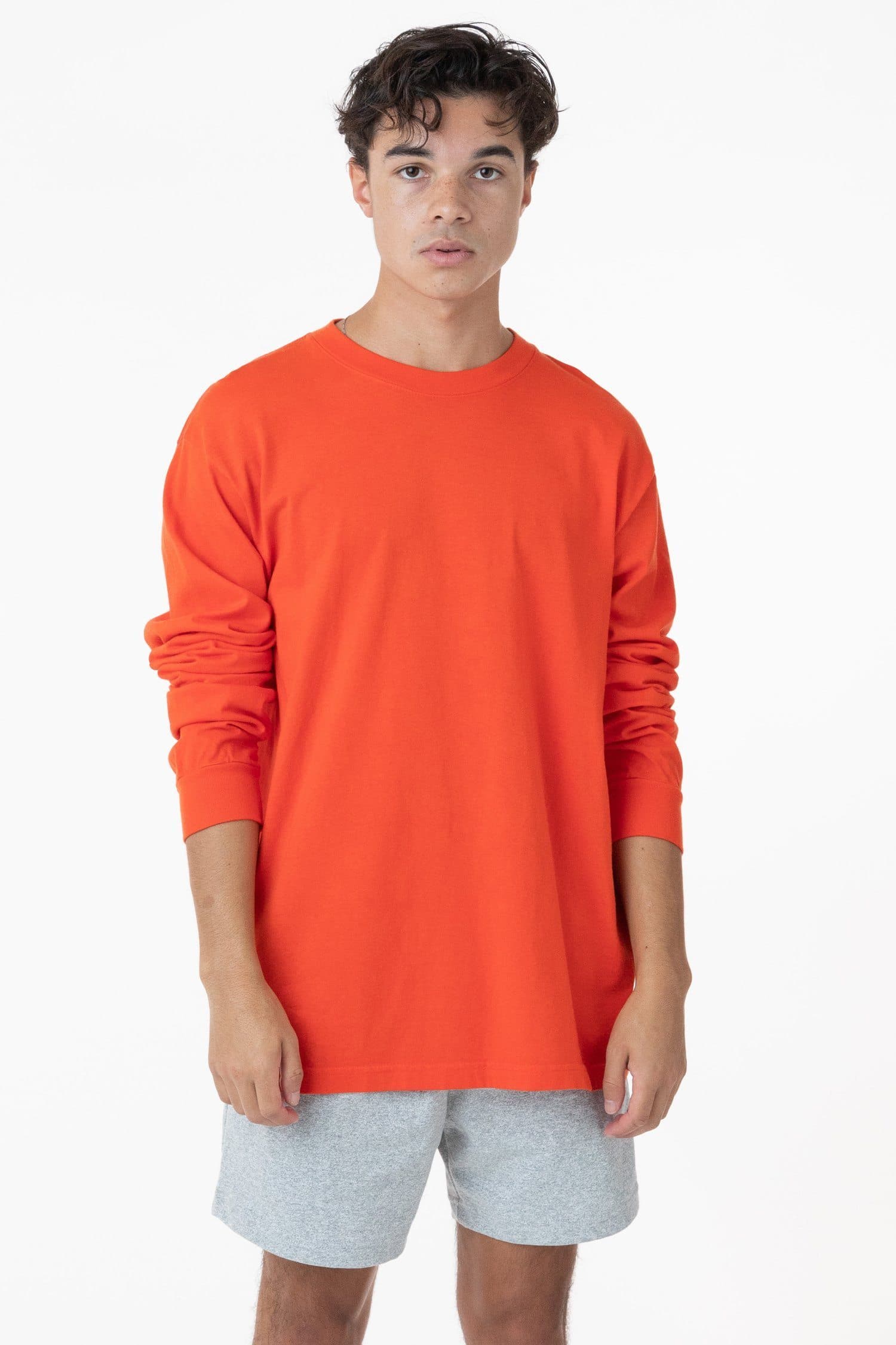 1807GD Mix - 6.5oz Long Sleeve Garment Dye Crew Neck T-Shirt