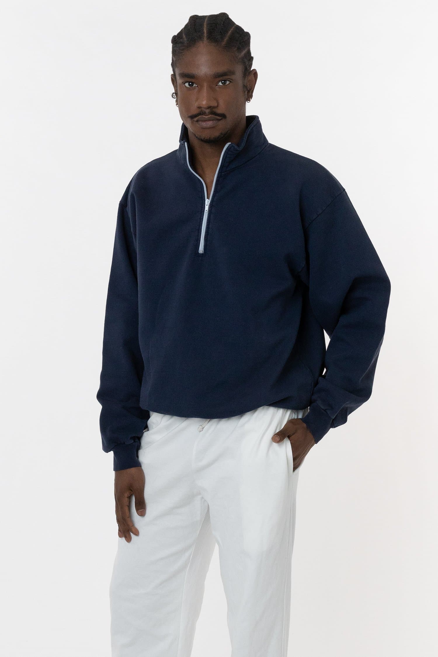 CF408GD 10 oz. Garment Cotton Fleece Zip Pullover – Los Angeles Apparel