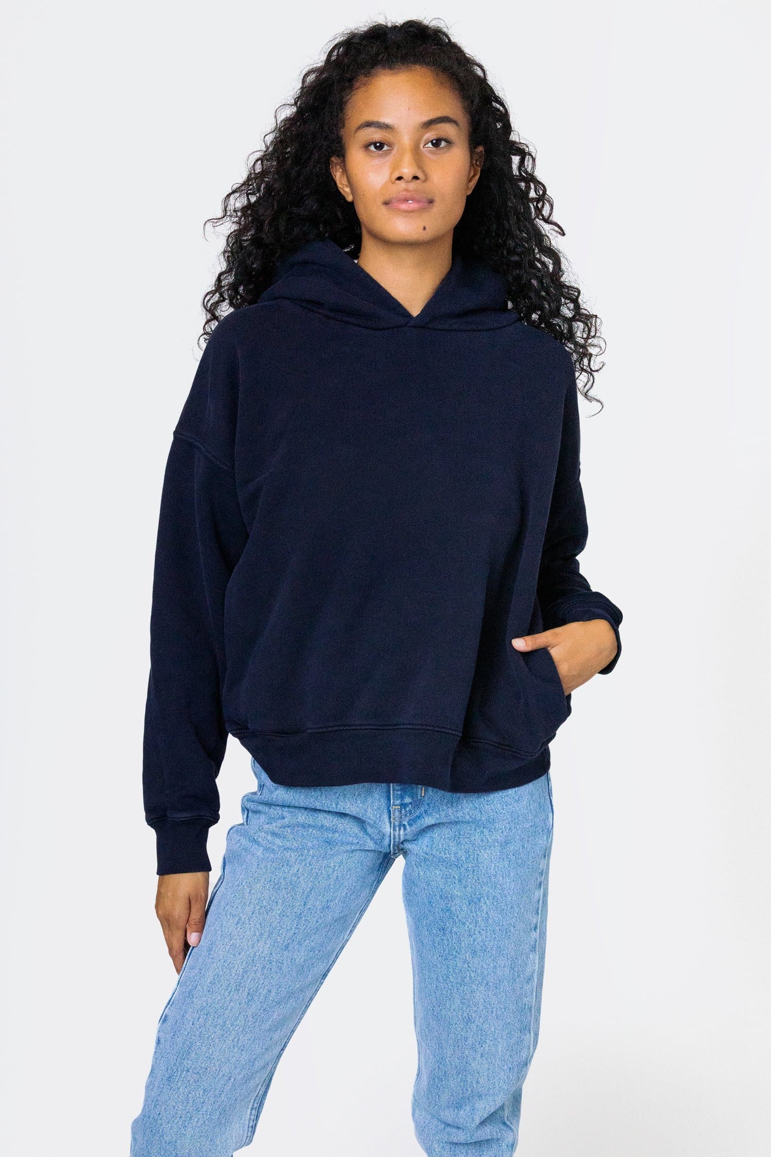 Los Angeles Apparel HF Cropped Half Zip Pullover – luxurystreetwearblanks