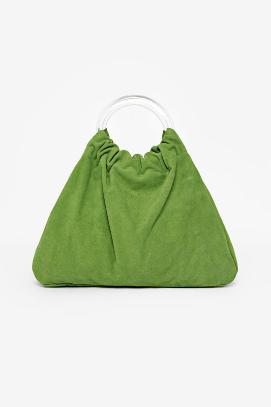 RLH3480 - Suede Acrylic Ring Bag