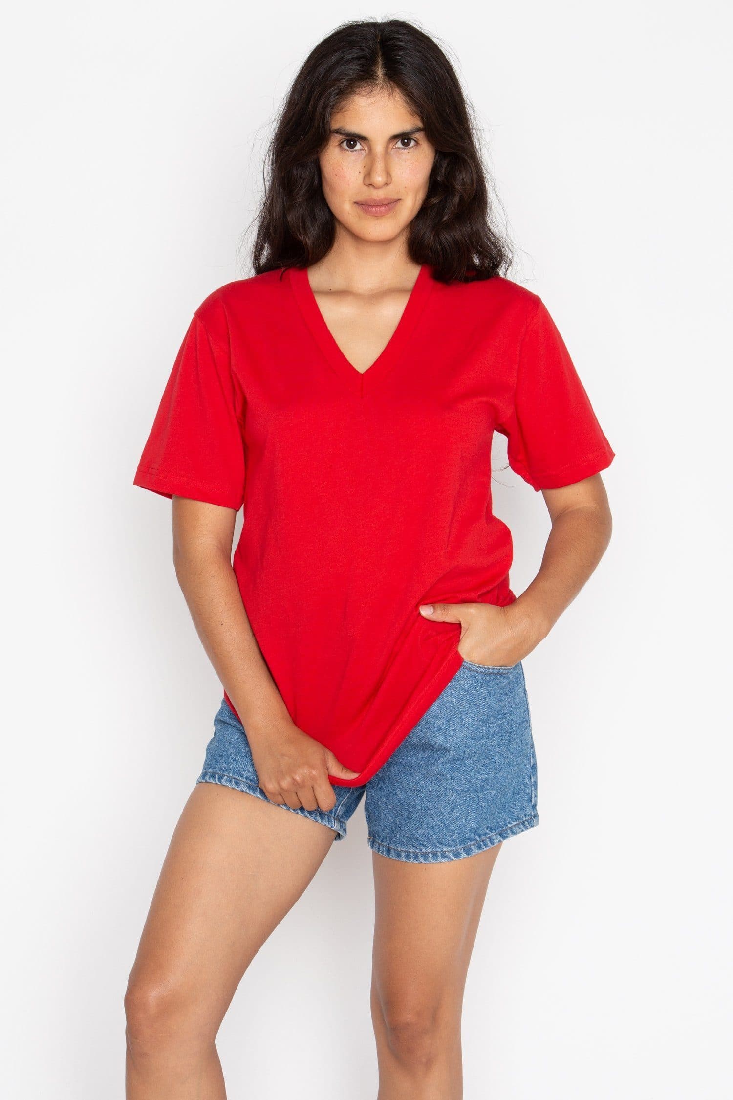 Lids Los Angeles Angels Touch Women's Halftime Back Wrap Top V-Neck T-Shirt  - Red