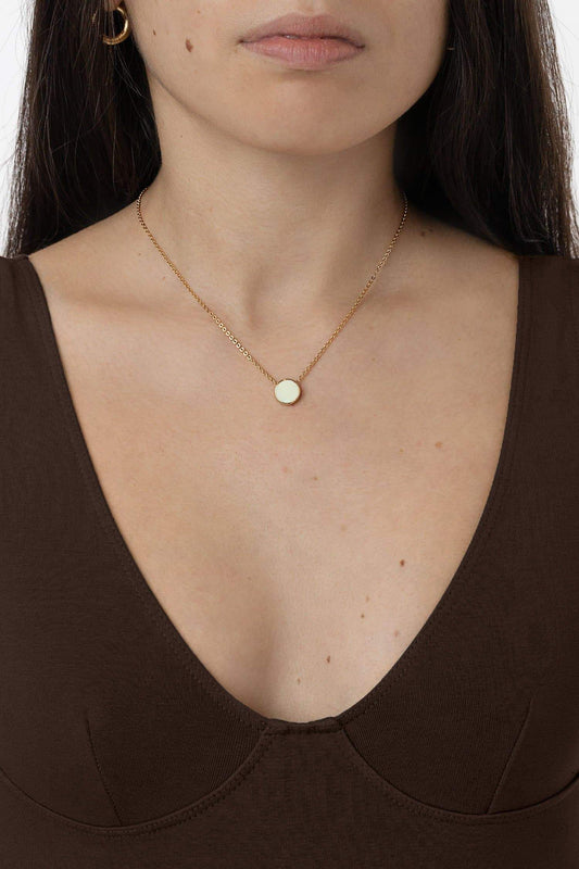 NCKES90 - 9mm Enamel Stud Necklace