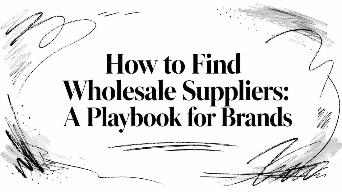 How to Find Wholesale Suppliers: A Playbook for Brands