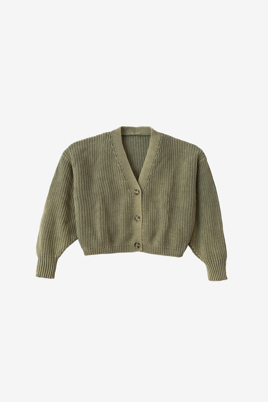 FM35GD - Fisherman Cropped Cardigan