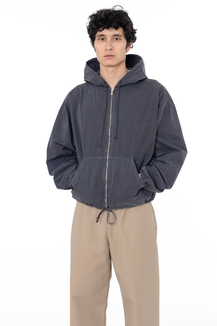 RJC410GD - Cotton Poplin Zip-Up Hooded Jacket