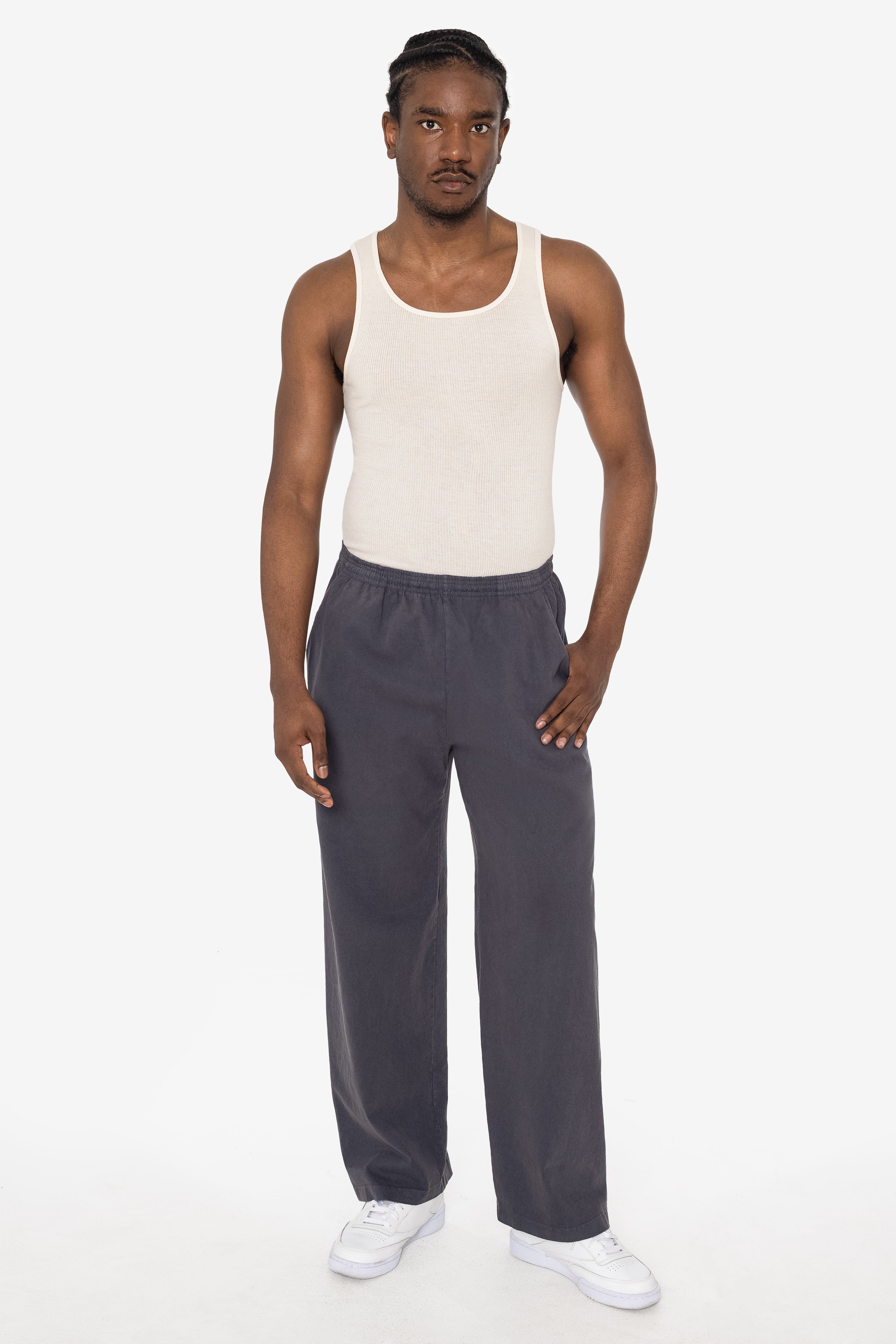 リアル Heavy Men's - 1205WGD Jersey Pant Casual Dyed Garment Wide Clothing