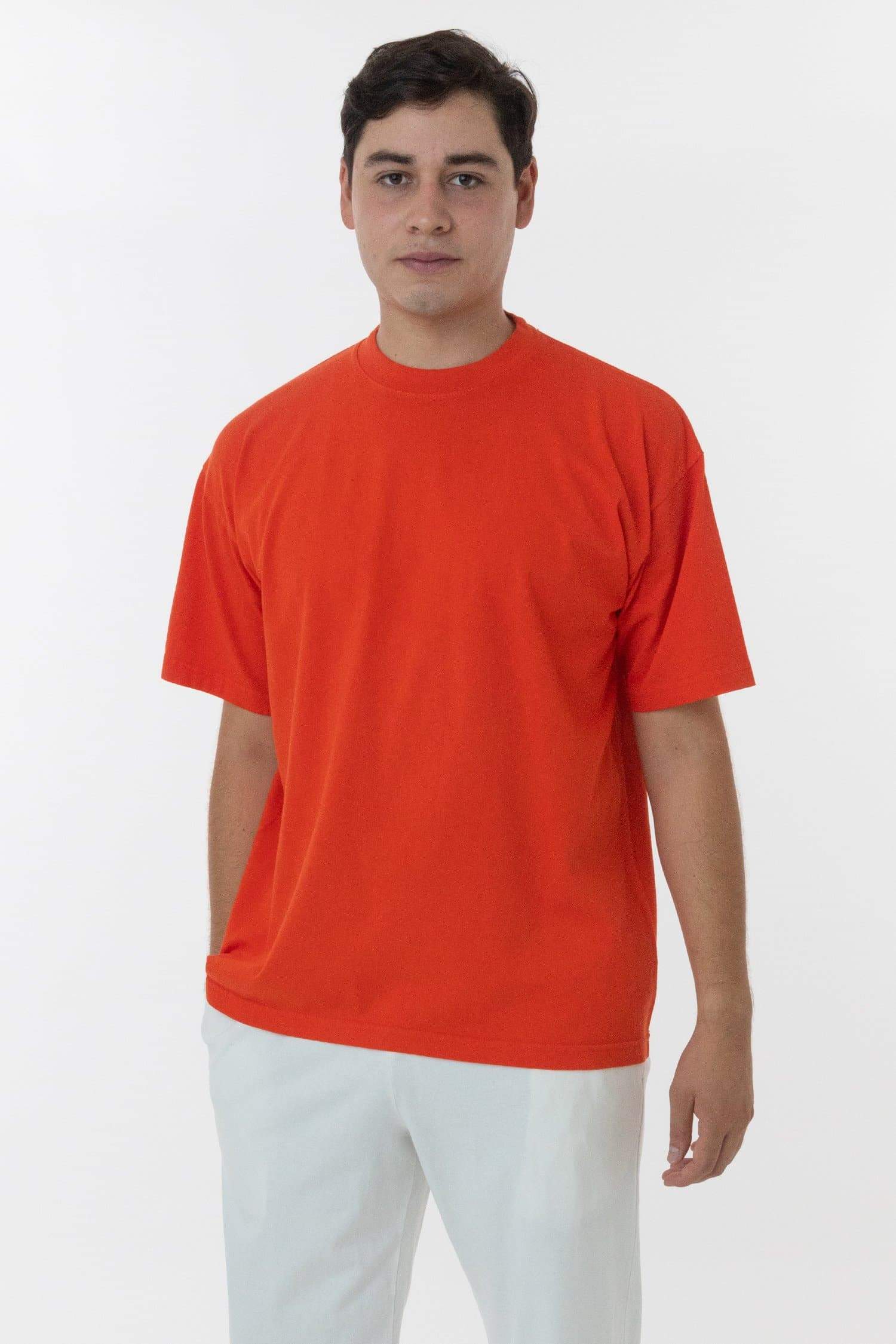 Apparel 1801 Dye 1 T-Shirt - – Garment Crew of (Colors Los 6.5oz Angeles Neck The 3)