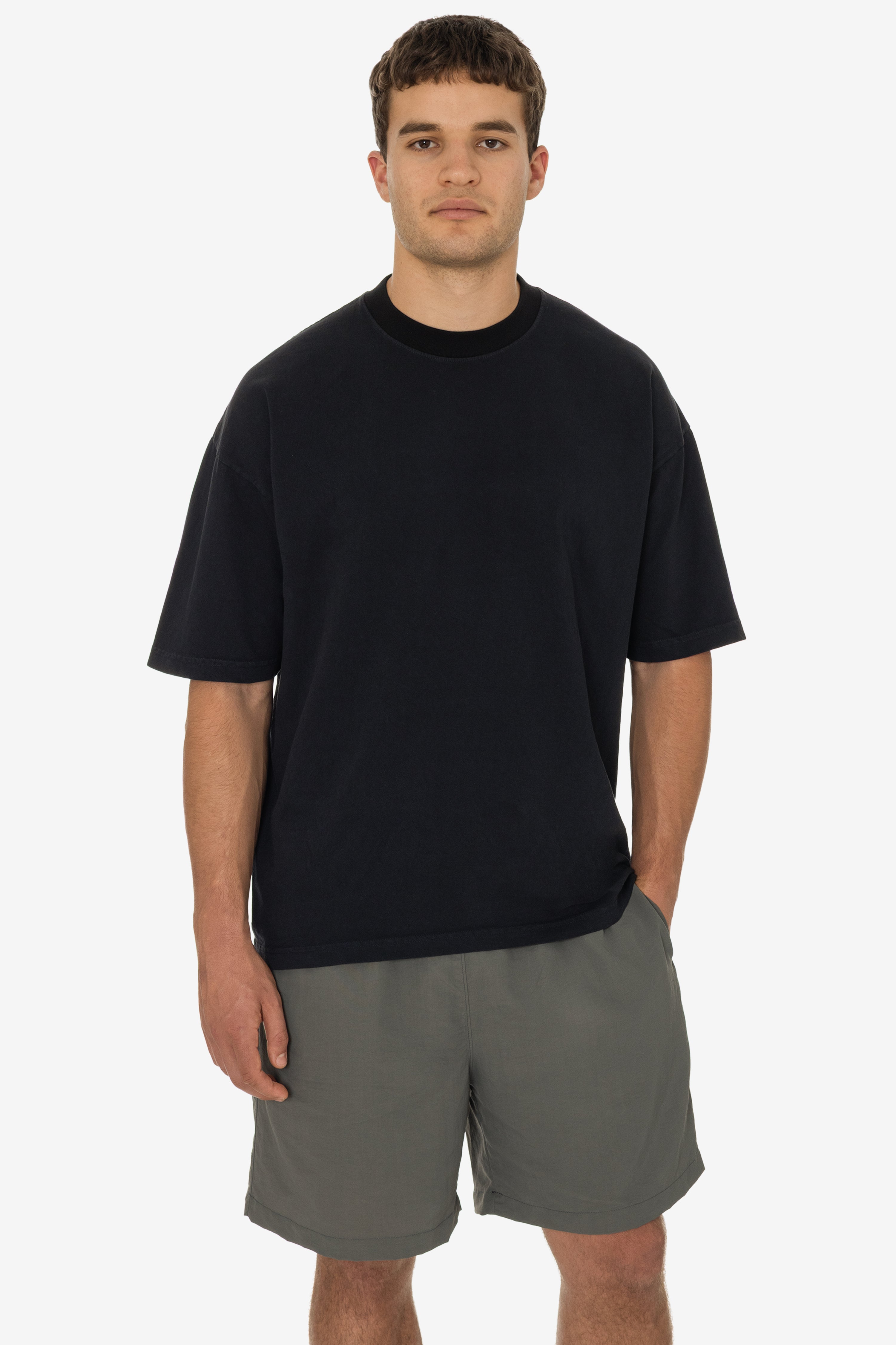 1801GDRIN - 6.5oz Garment Dye Crew Neck Ringer T-Shirt – Los