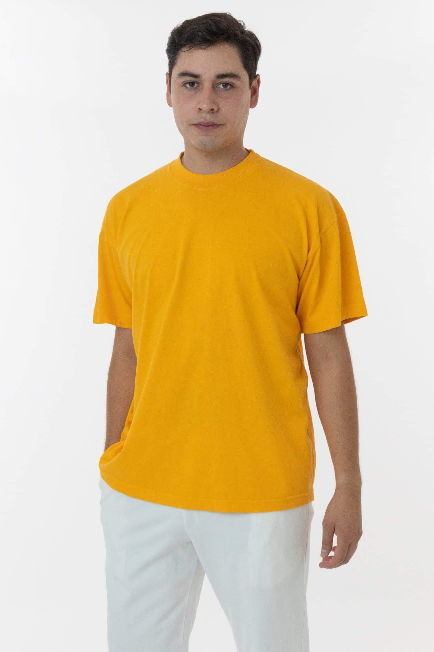 6.5oz Dye (Colors Crew 3) Apparel 1801 of Los – Garment 1 T-Shirt - Angeles The Neck