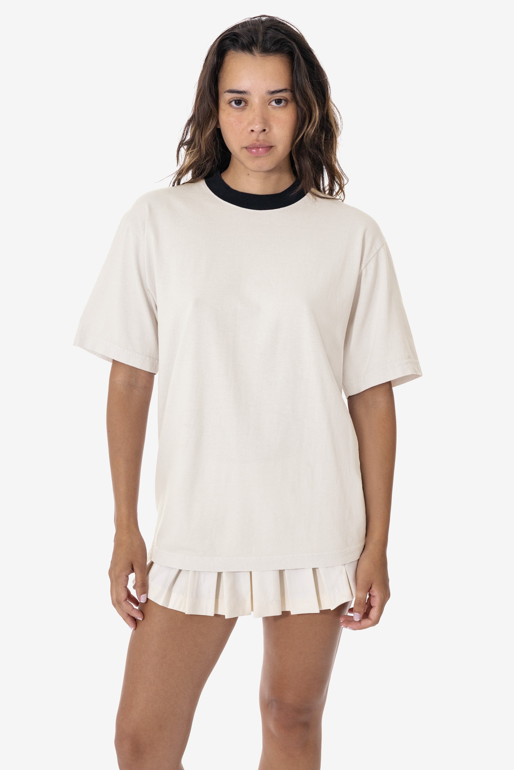 1801GDRIN - 6.5oz Garment Dye Crew Neck Ringer T-Shirt – Los