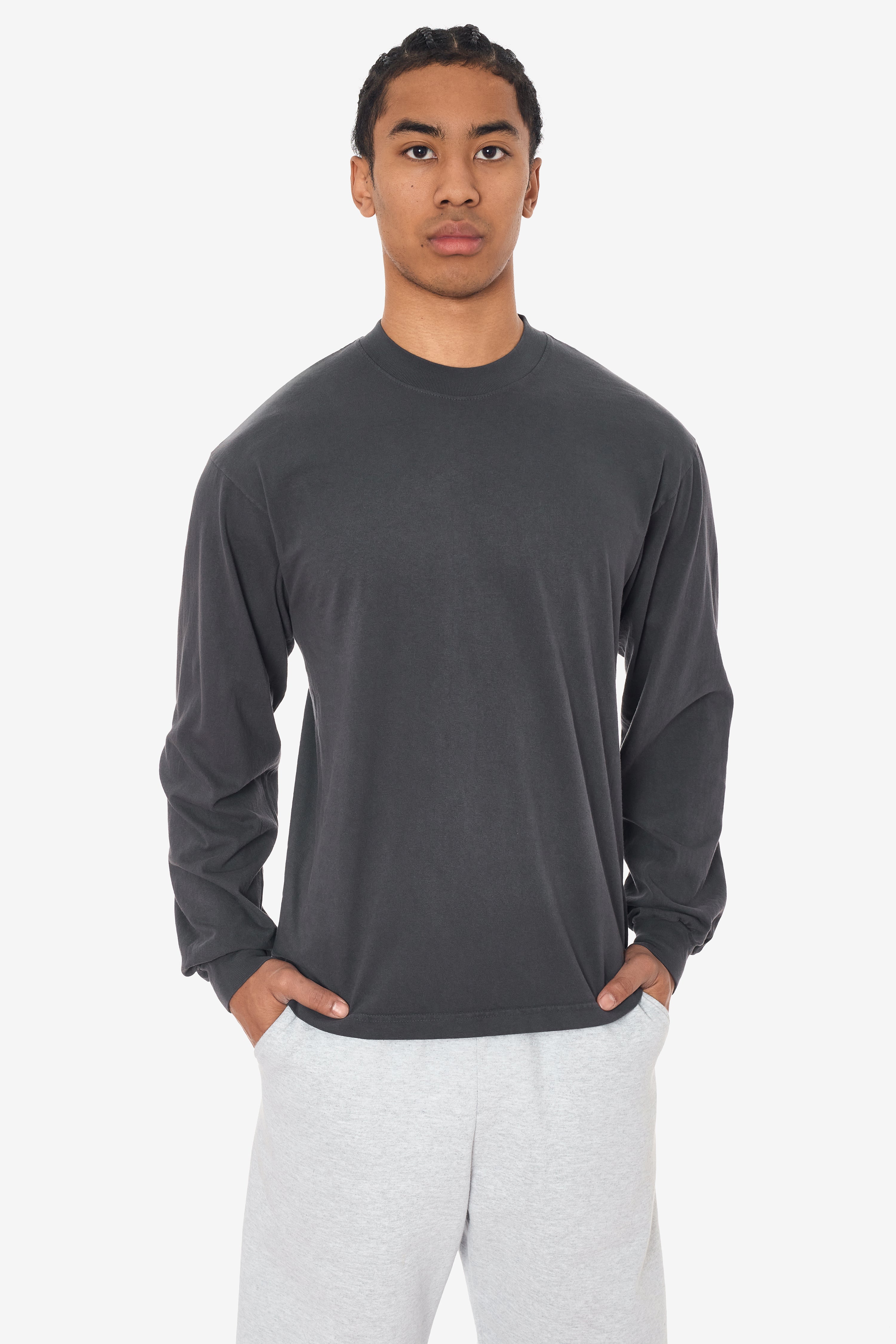 トップス papier 1807GD - 6.5oz Long Sleeve Garment Dye Crew Neck T-Shirt – Los