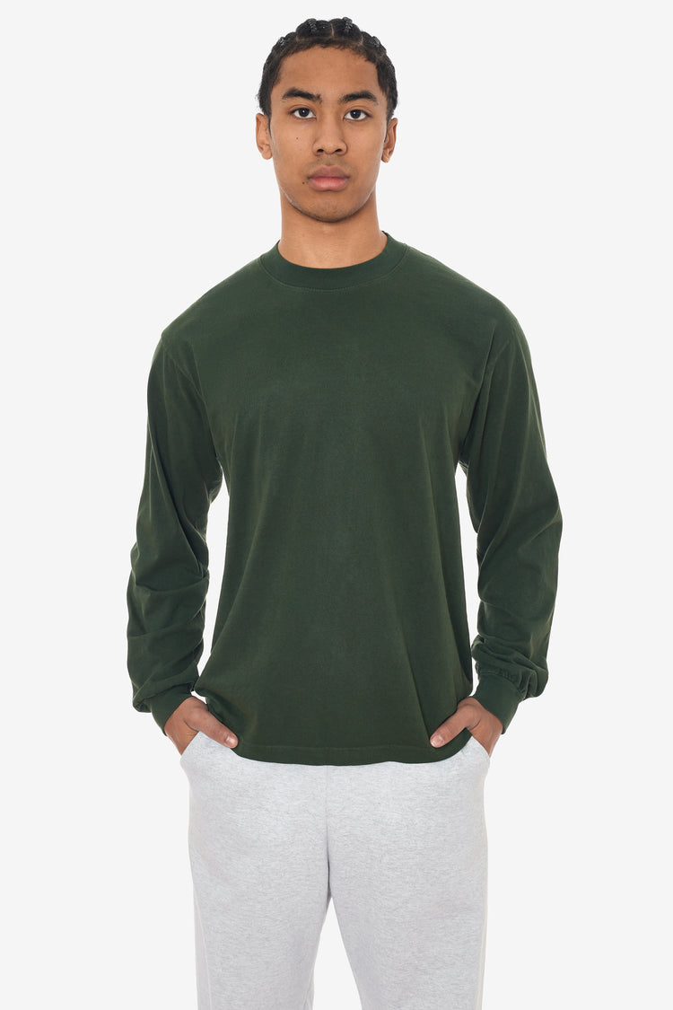 1807GD - 6.5oz Long Sleeve Garment Dye Crew Neck T-Shirt
