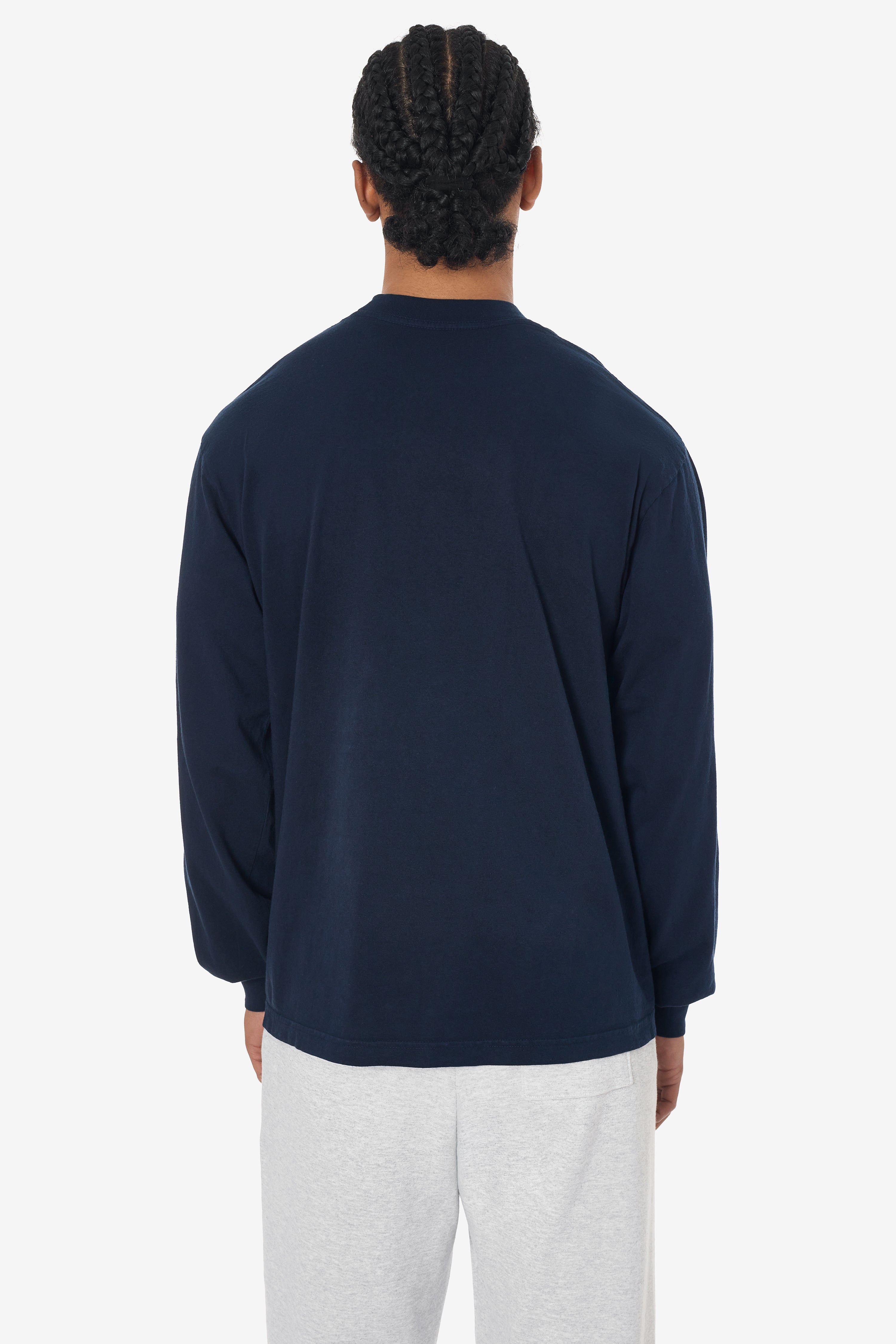 1807GD - 6.5oz Long Sleeve Garment Dye Crew Neck T-Shirt – Los