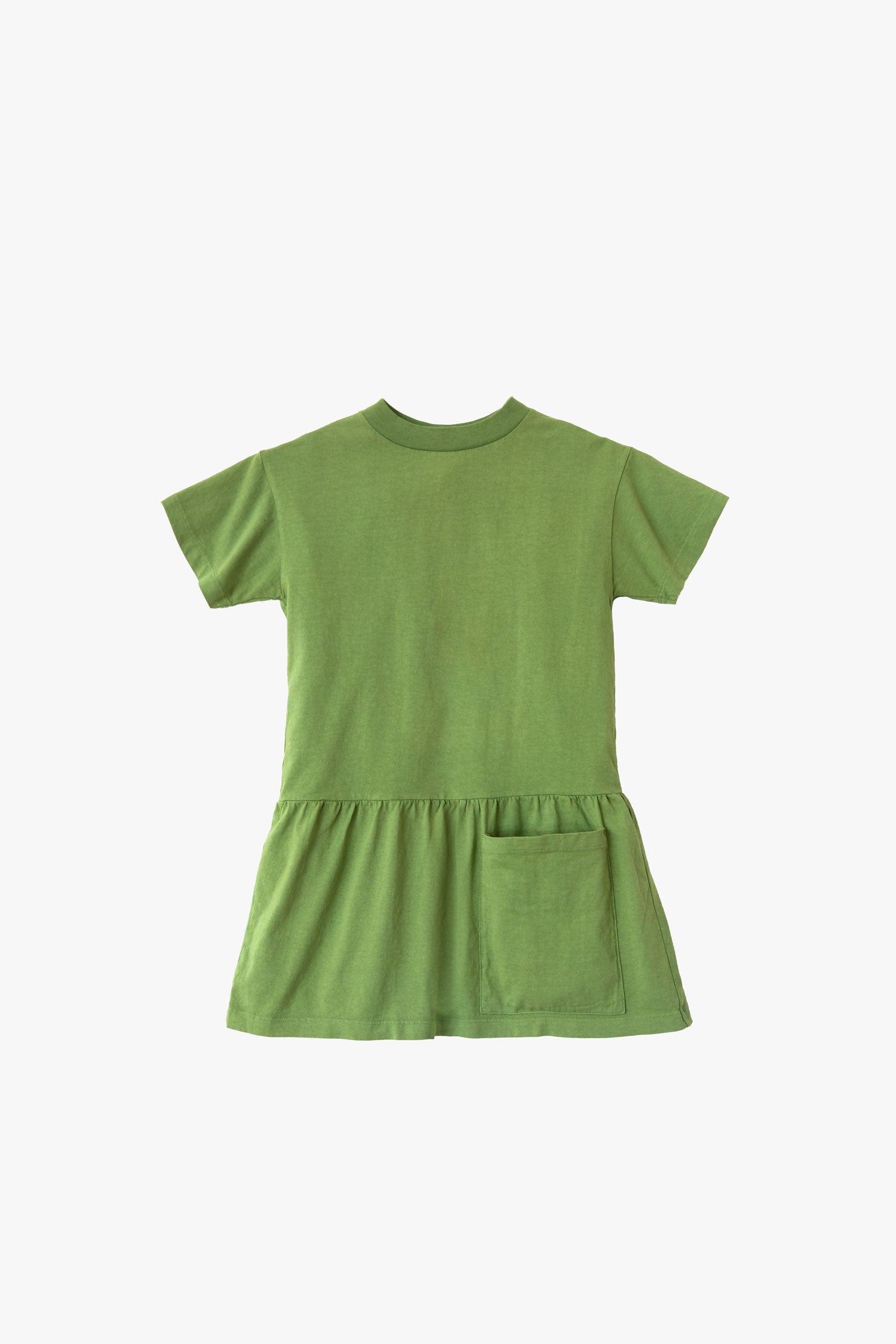 18131GD - Kids Heavy Jersey Dress, Vintage Green / 8 18131GD - Kids Heavy Jersey Dress, Vintage Green / 8