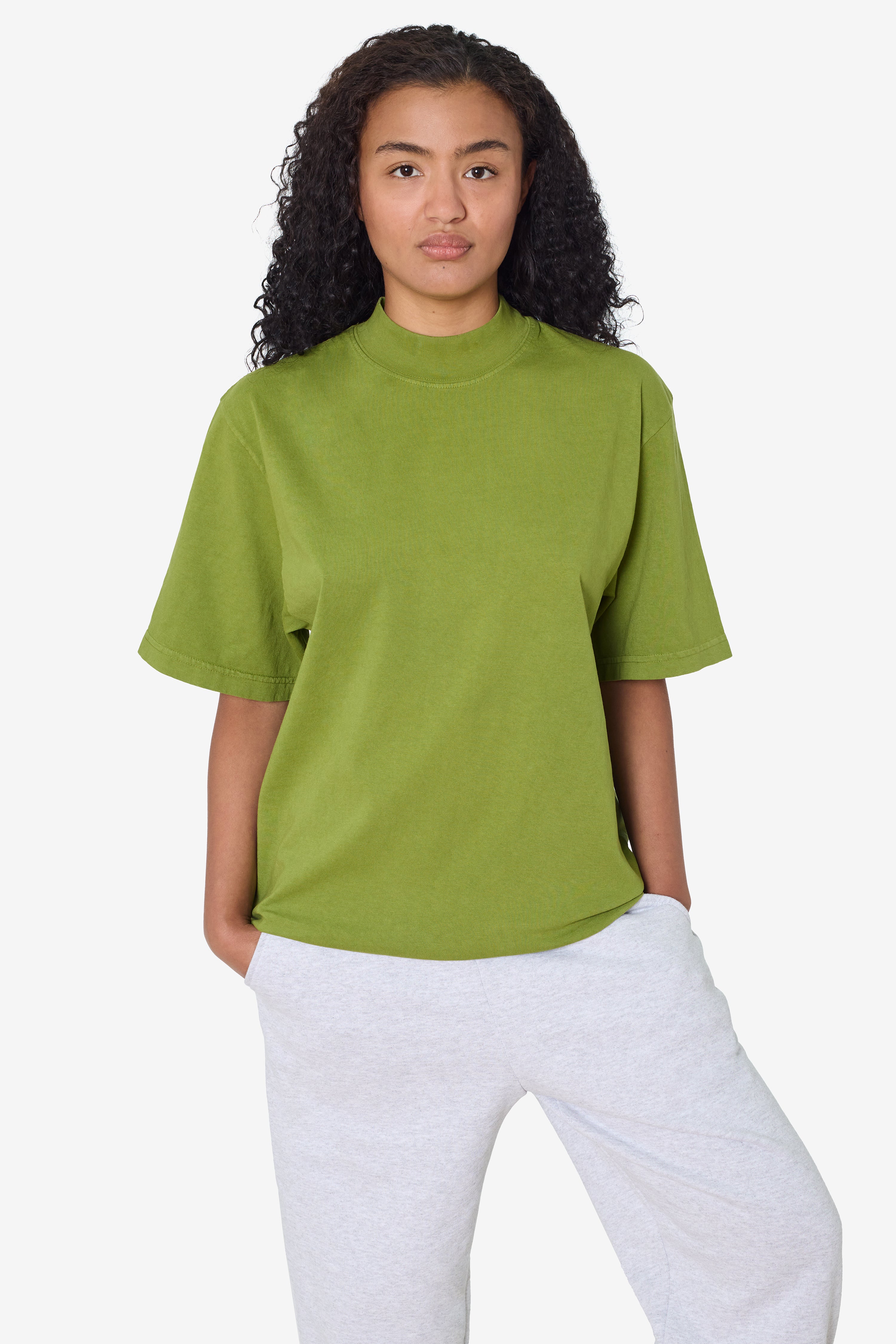 1825GD - Oversized Short Sleeve High Mockneck T-shirt – Los