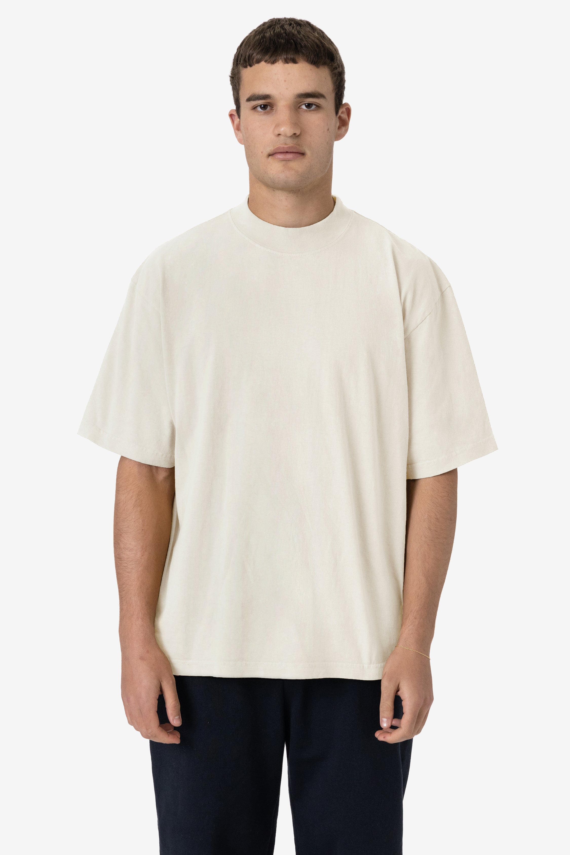 1825GD - Oversized Short Sleeve High Mockneck T-shirt – Los Angeles Apparel