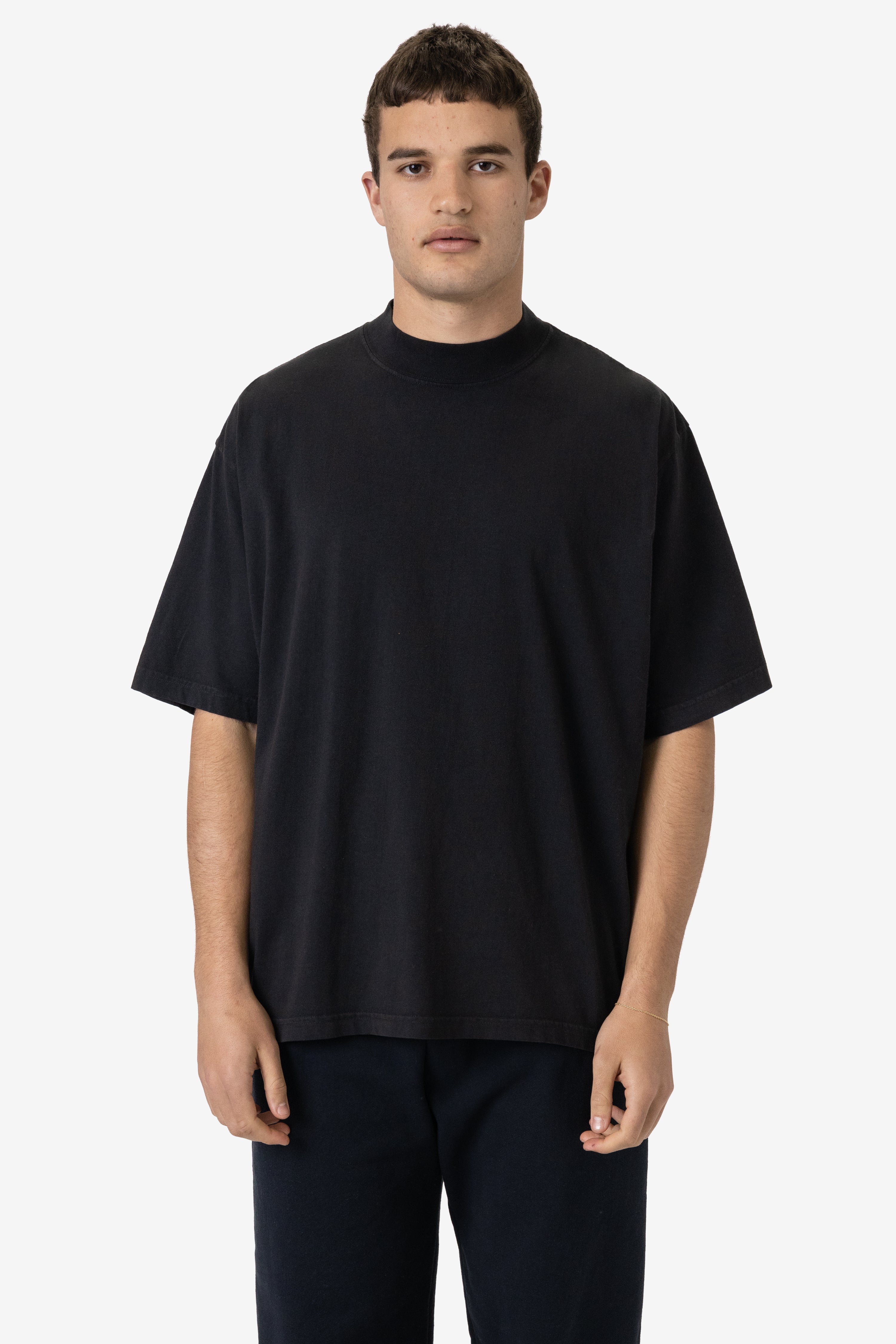 1825GD - Oversized Short Sleeve High Mockneck T-shirt