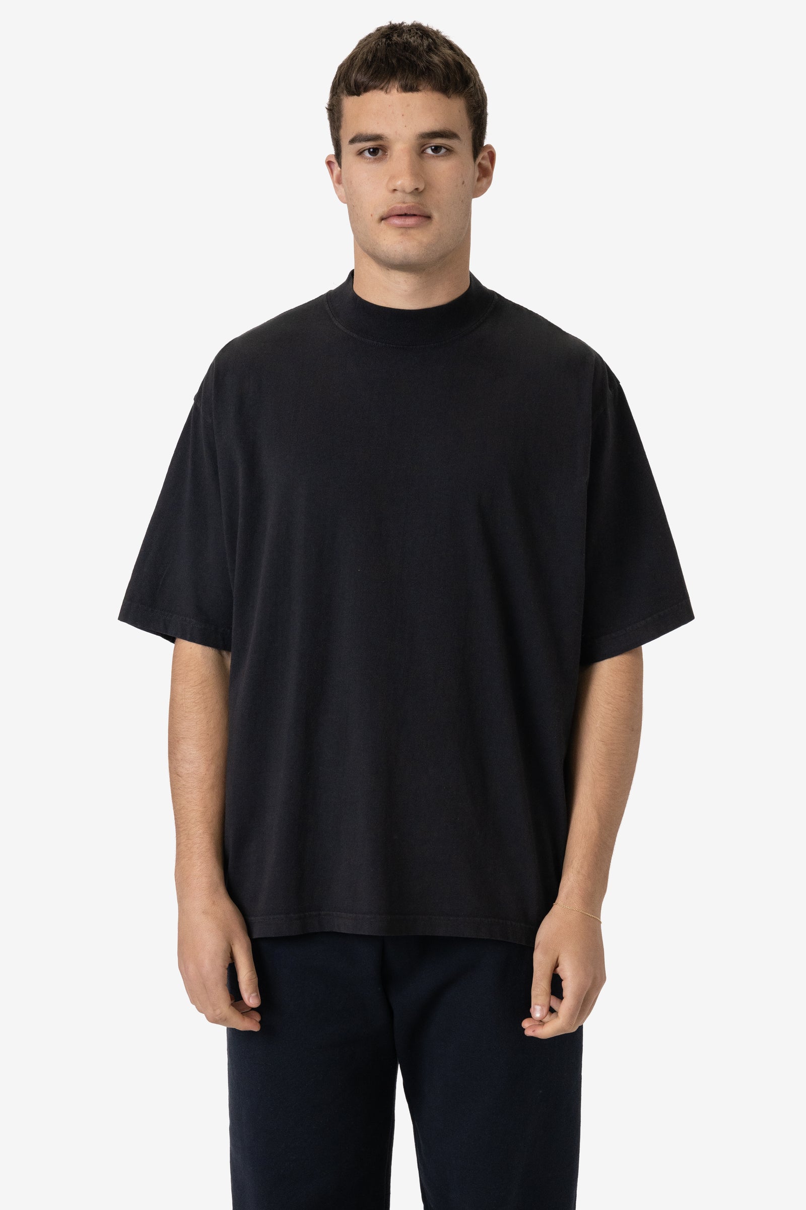 1825GD - Oversized Short Sleeve High Mockneck T-shirt – Los Angeles Apparel