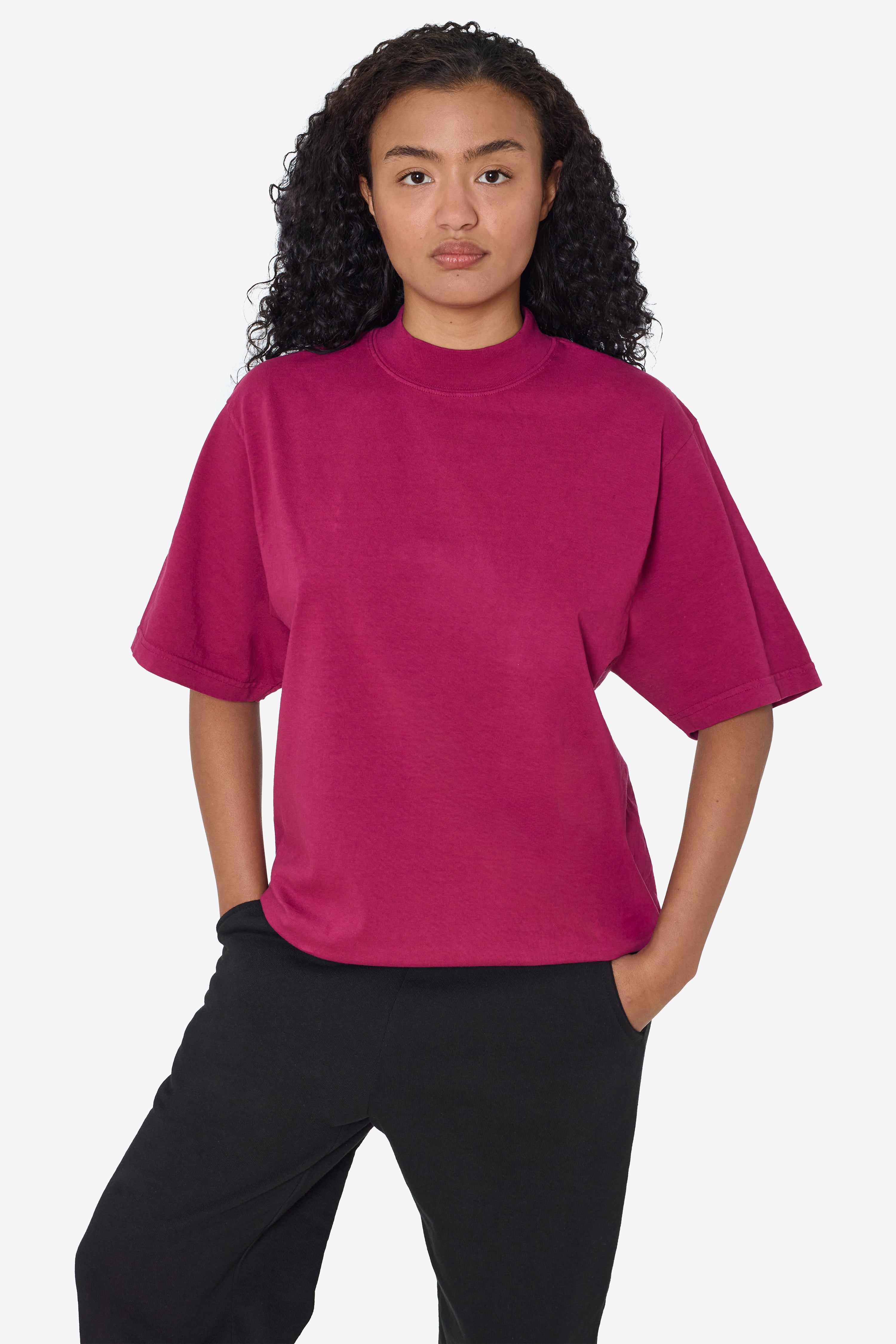 1825GD Unisex - Oversized Short Sleeve High Mockneck T-shirt – Los