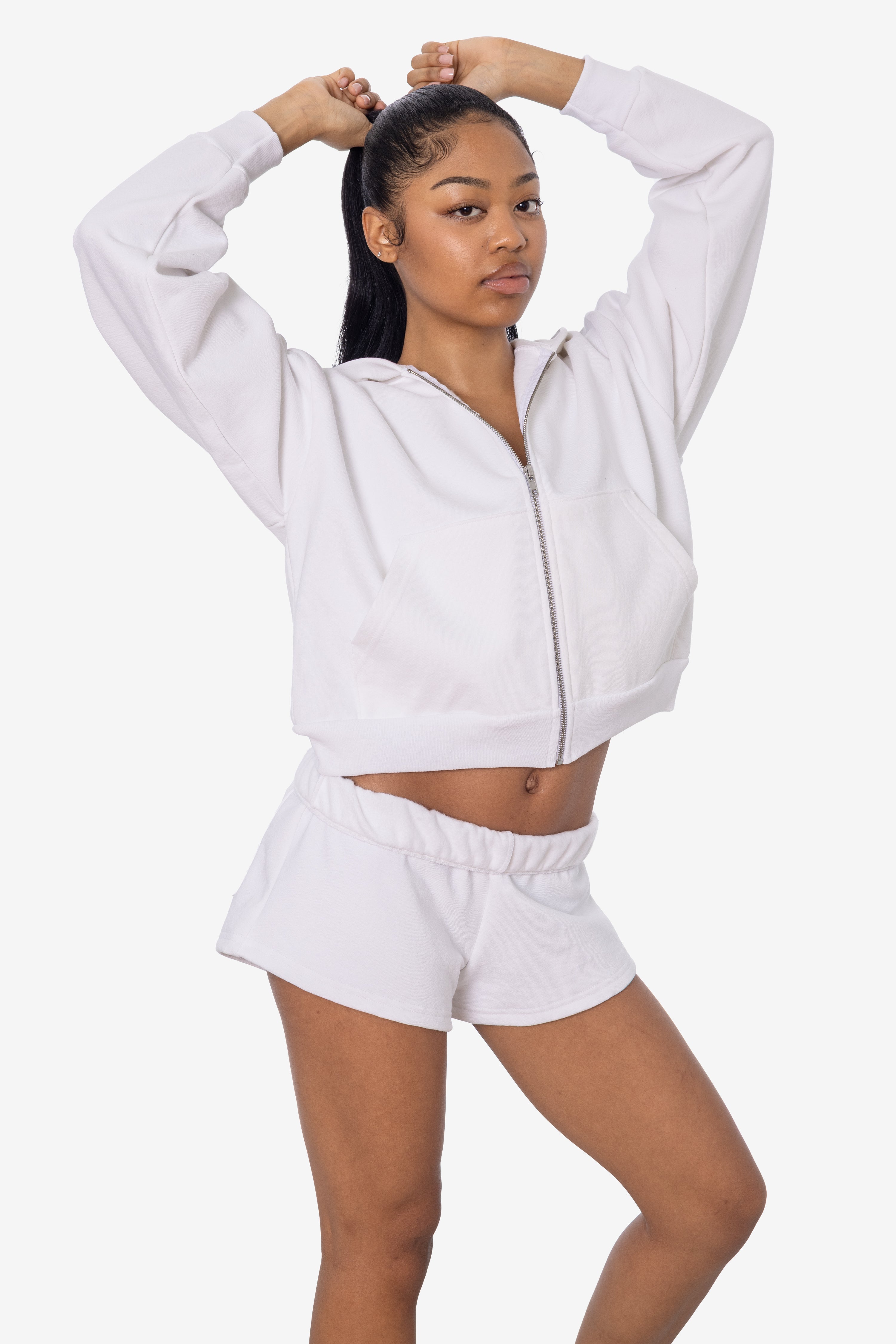 HF16 - Heavy Fleece Cropped Zip-Up Hoodie (Piece Dye) – Los