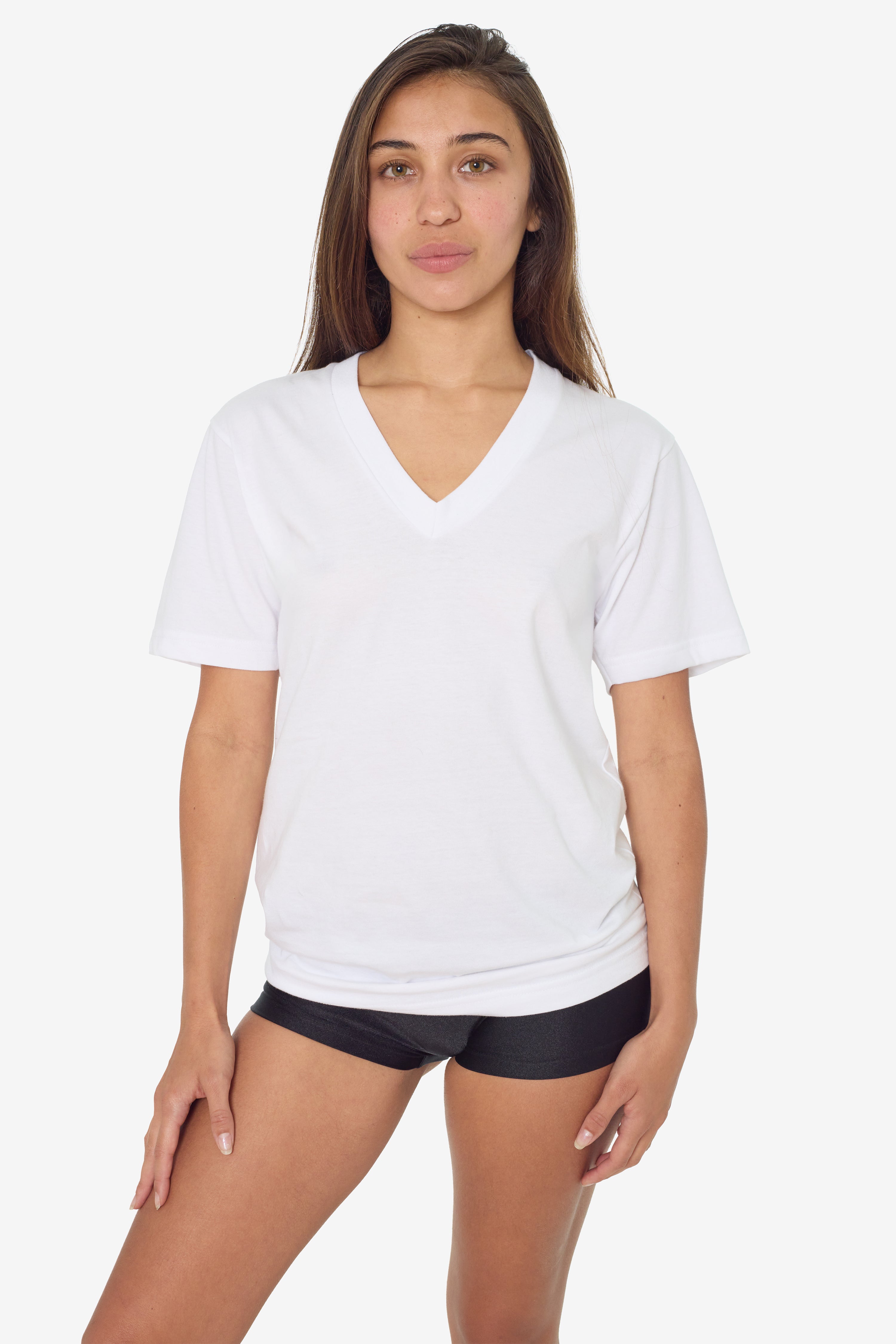 24056 - Fine Jersey V-Neck T-Shirt – Los Angeles Apparel
