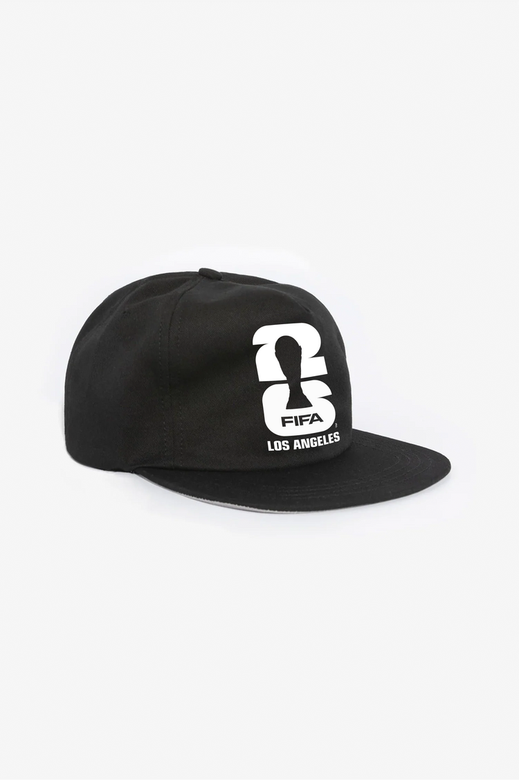 Fifa Poly Cotton Twill 5 Panel Hat Black