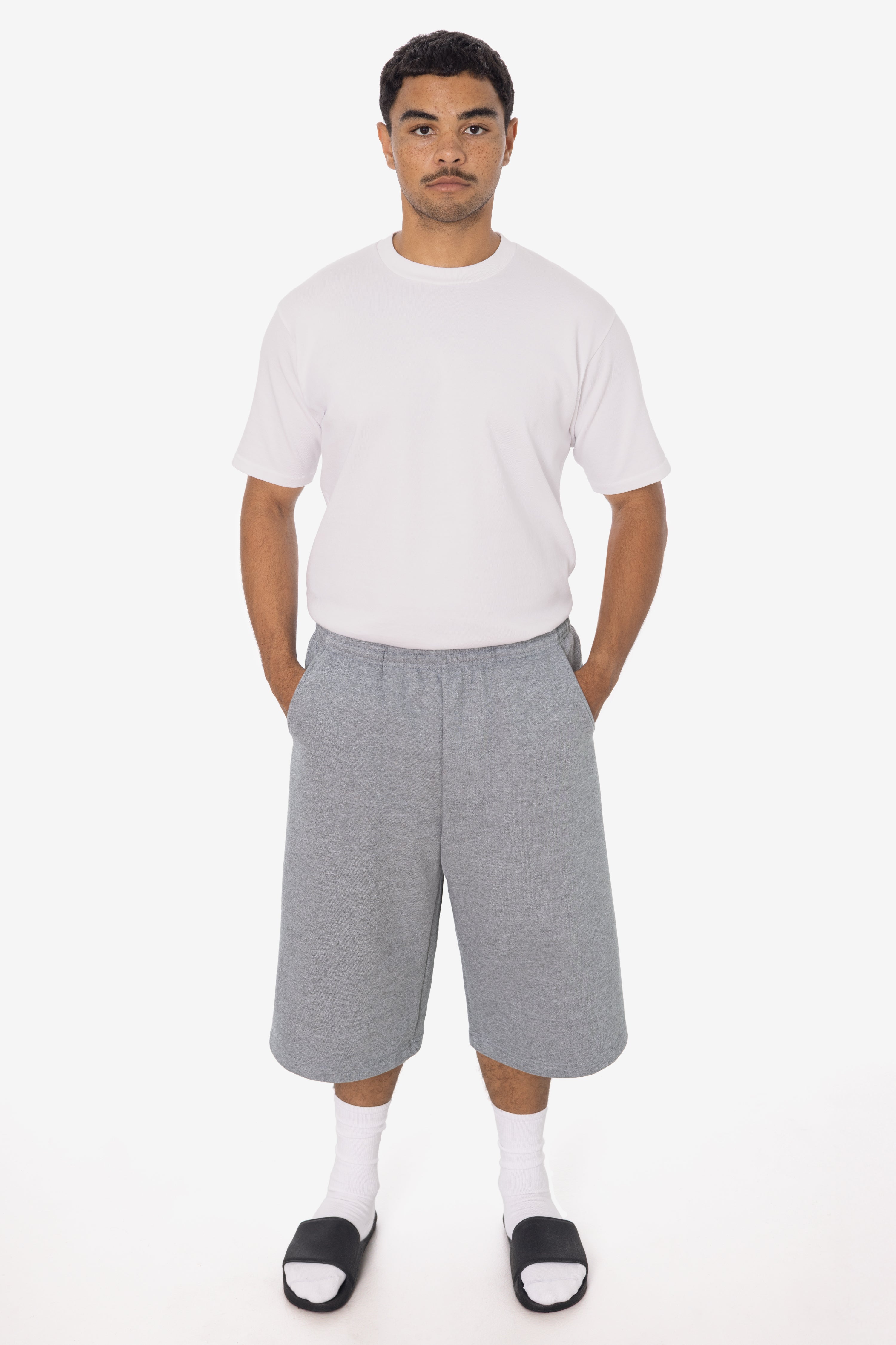 TRF42 - Triblend gabardine Fleece Extra Wide Mens shorts – Los