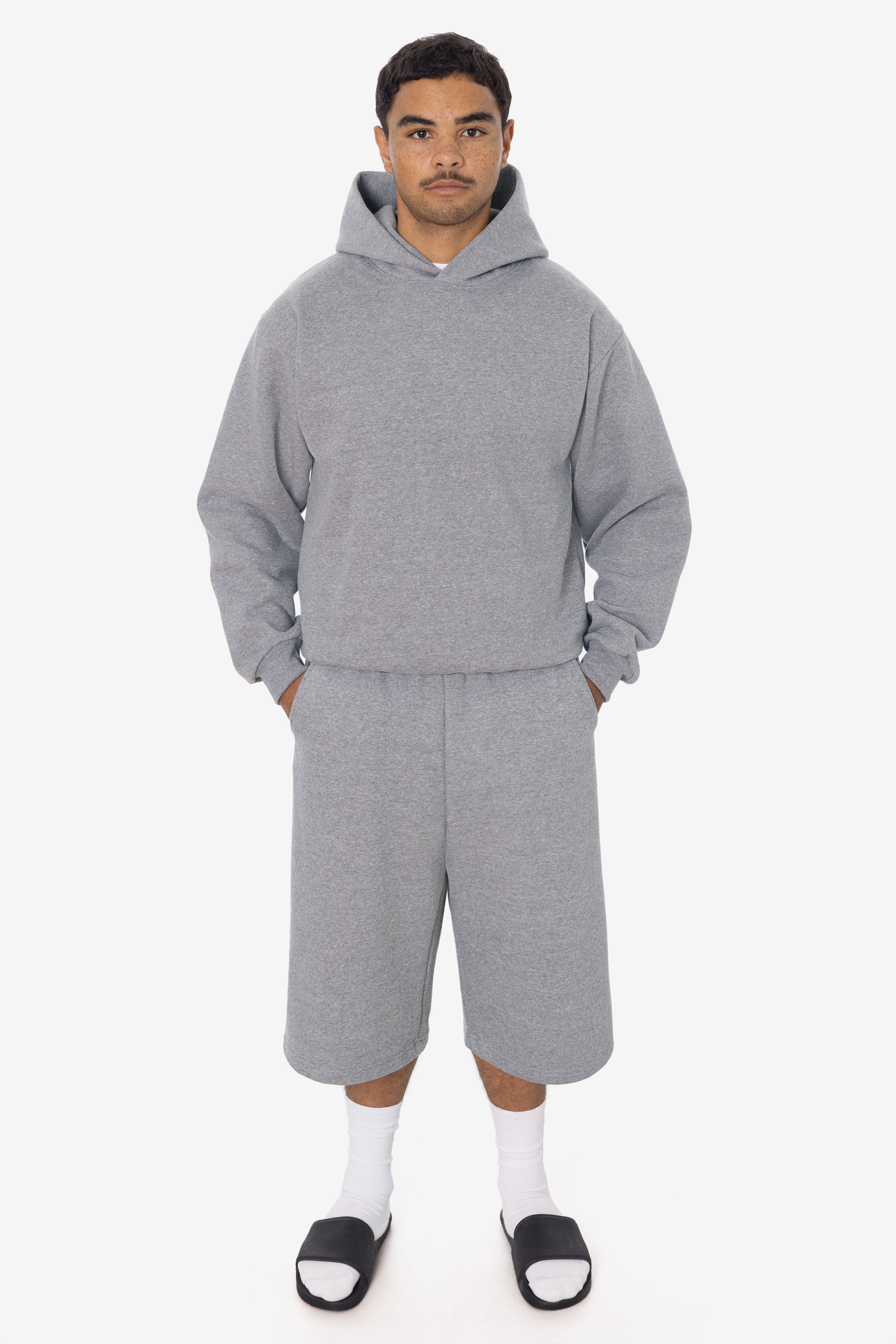 TRF42 - Triblend gabardine Fleece Extra Wide Mens shorts – Los