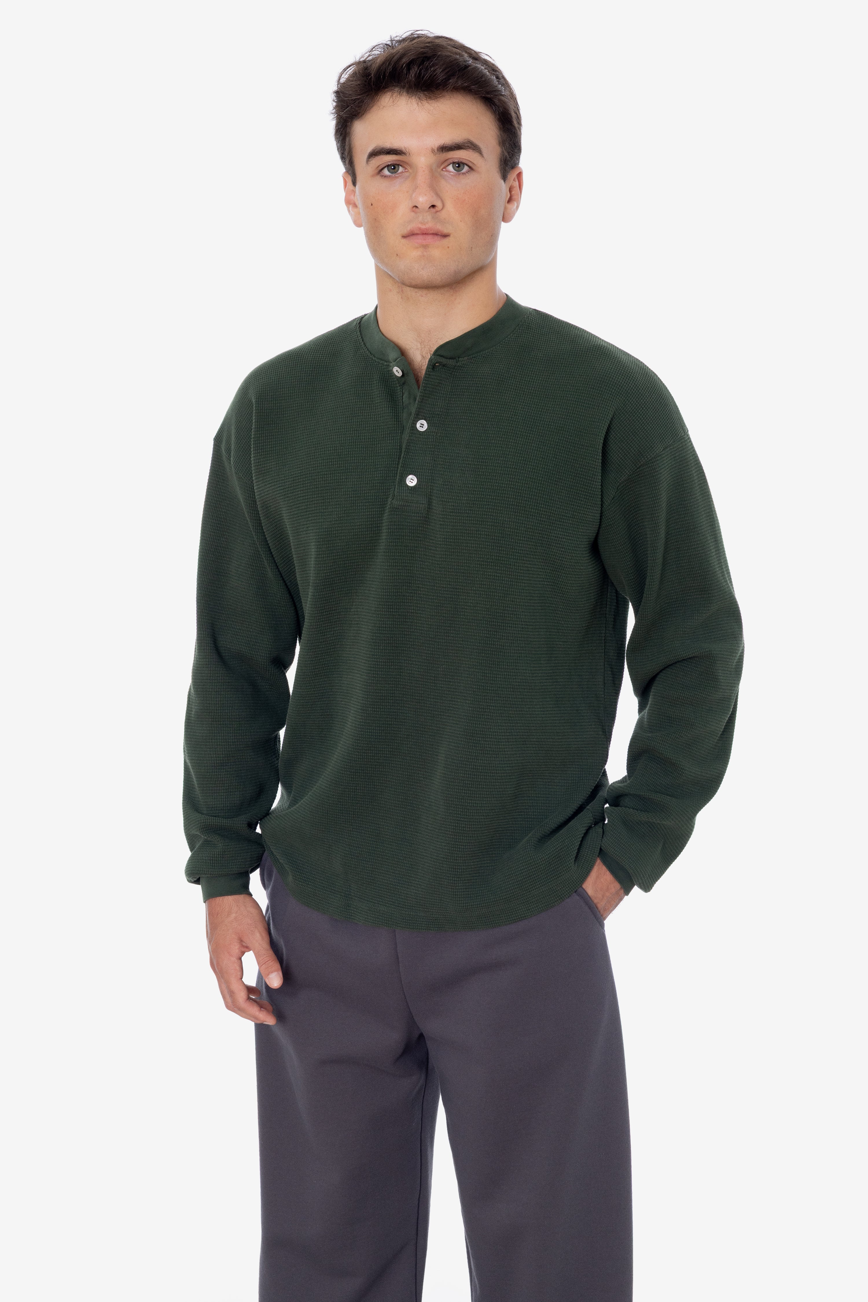 TX458GD - Long Sleeve Heavy Thermal Heritage Henley – Los Angeles