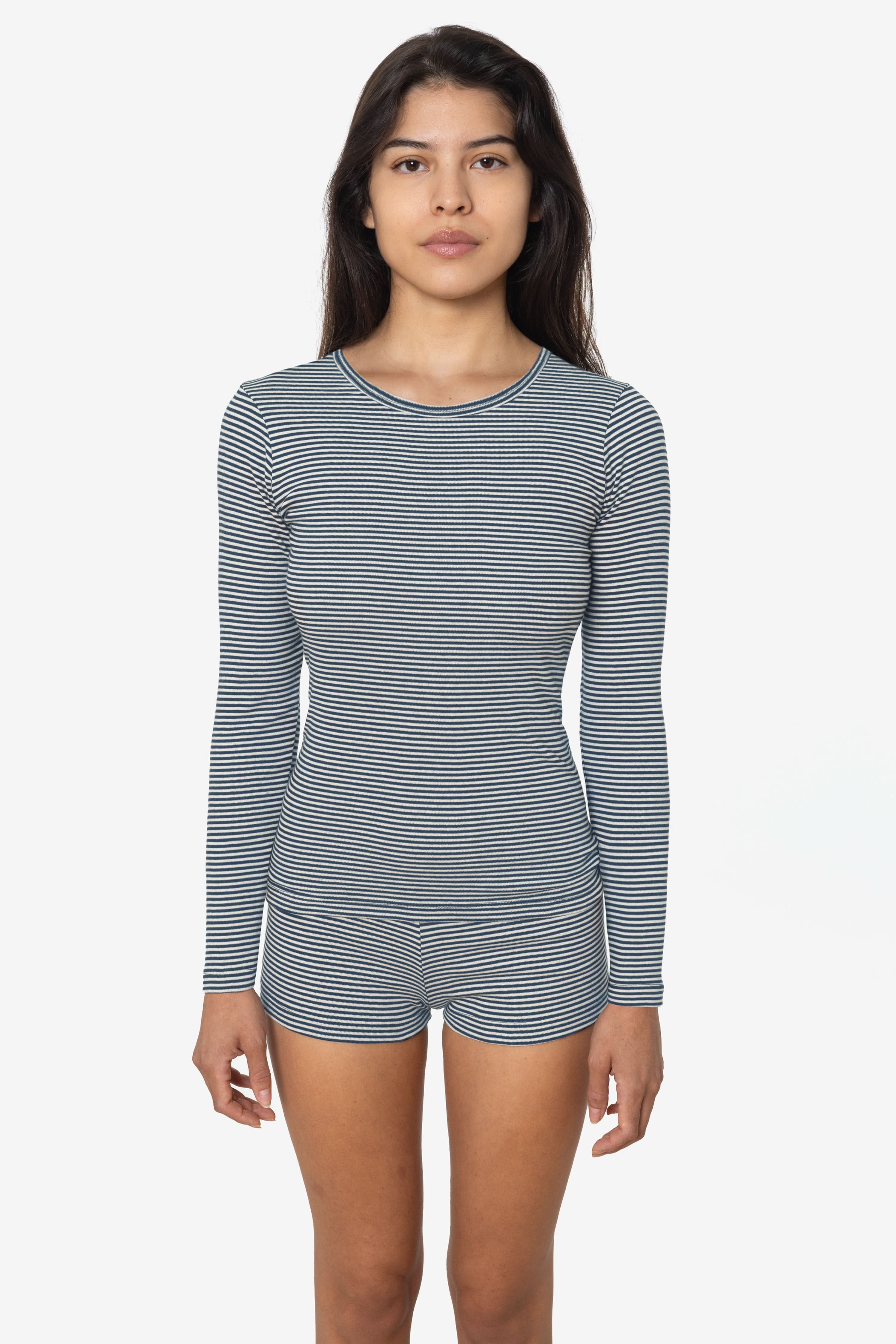 43007 - Baby Rib Long Sleeve Crewneck Tee – Los Angeles Apparel