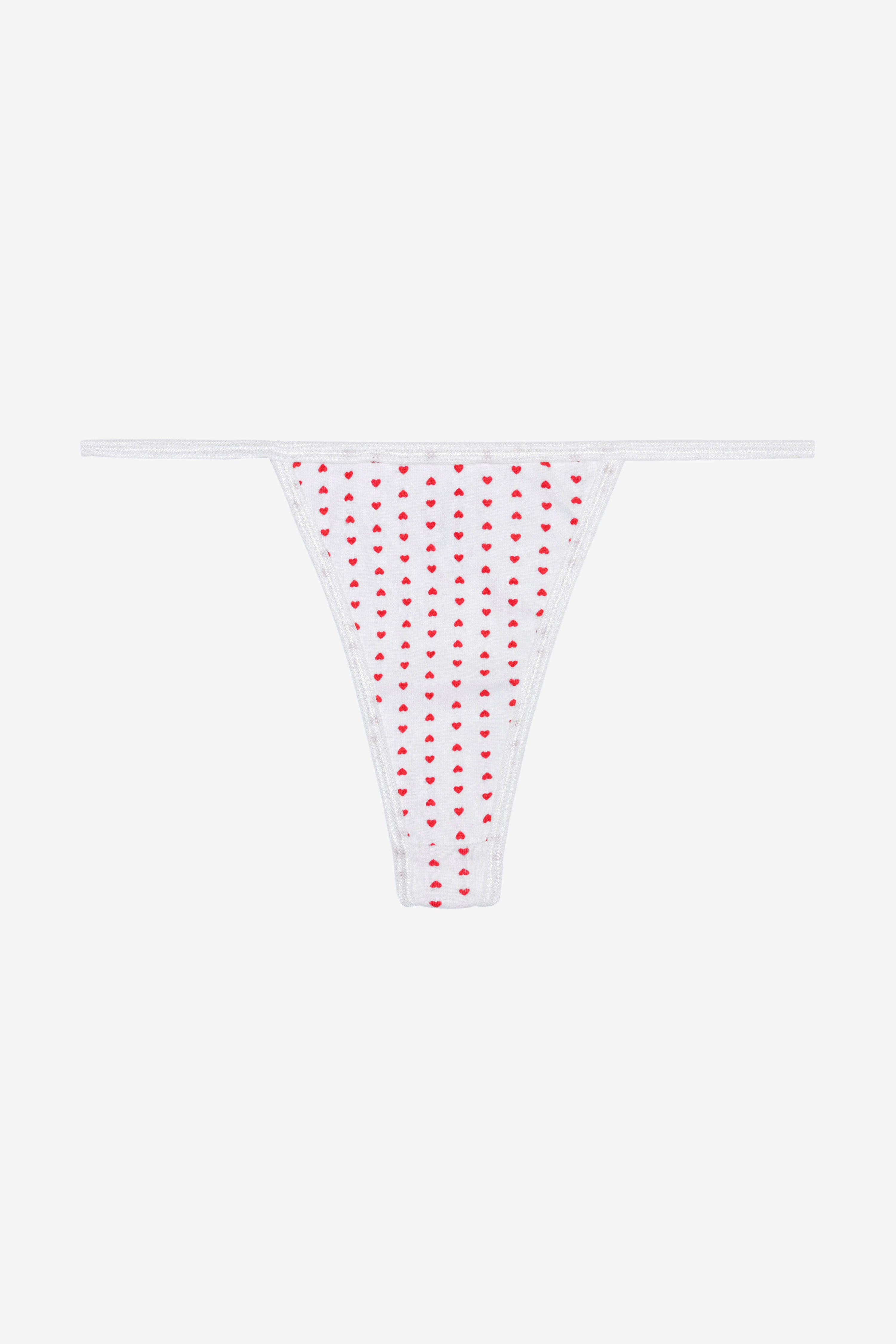   Fine Rib Thong ホワイトサイズS 43013P-GS - Printed Baby Rib Thong/Scrunchie/Headband Gift Set