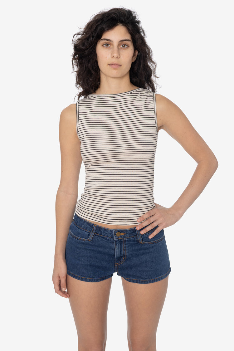 Natural/Black Pencil Stripe