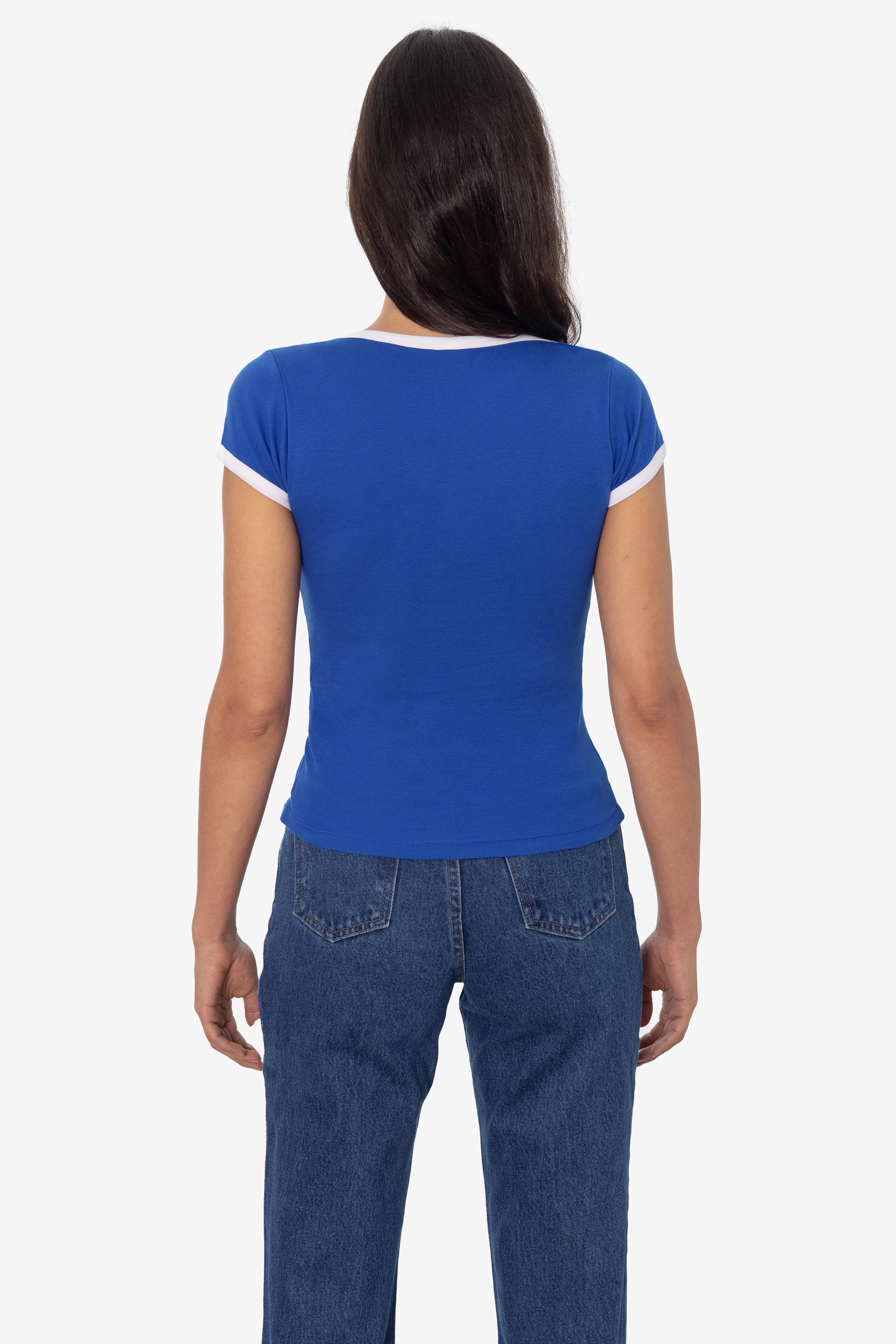 43050 - Baby Rib Lap Neck T-Shirt – Los Angeles Apparel