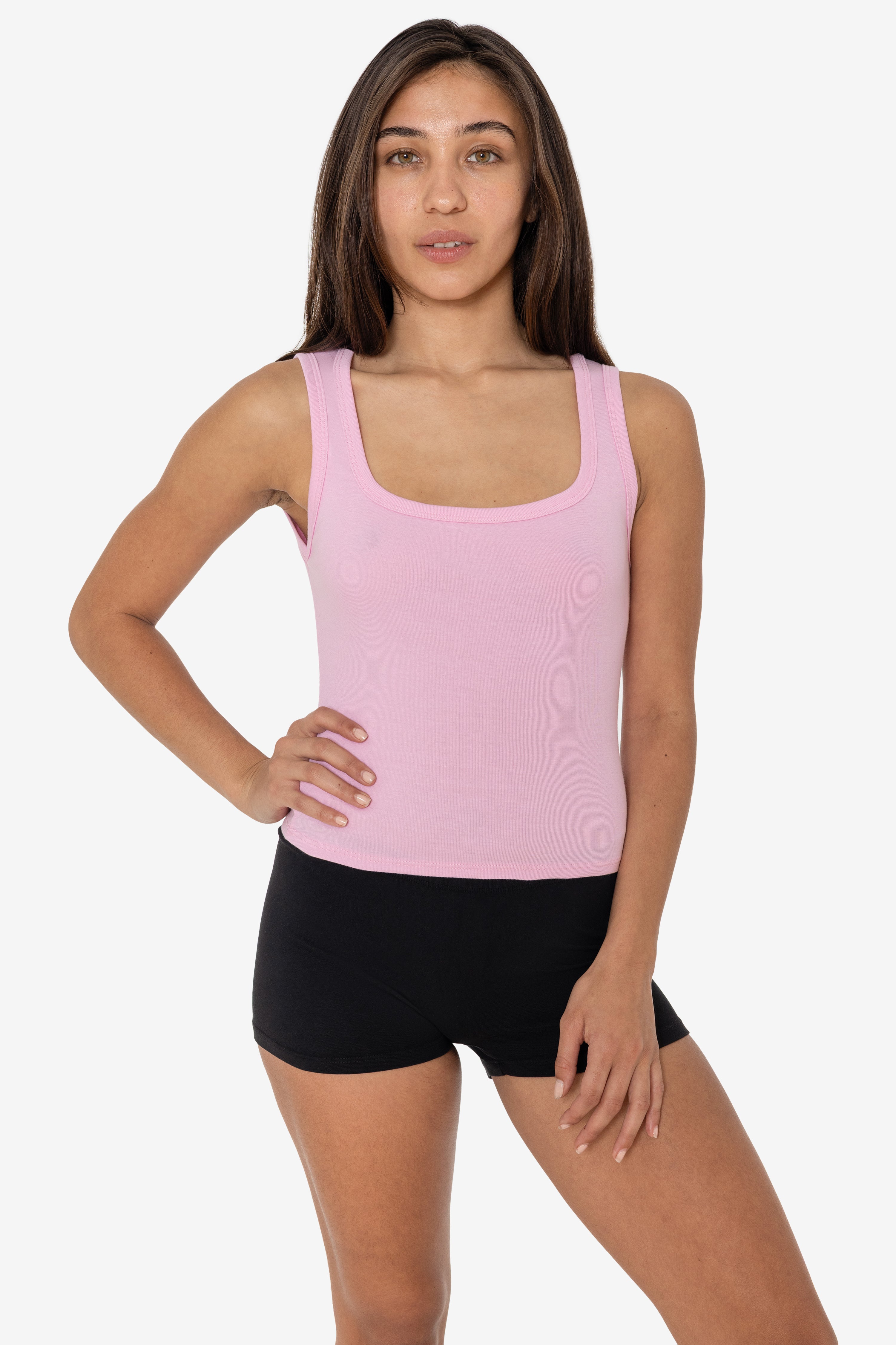 43055 - Baby Rib Square Neck Tank Top – Los Angeles Apparel