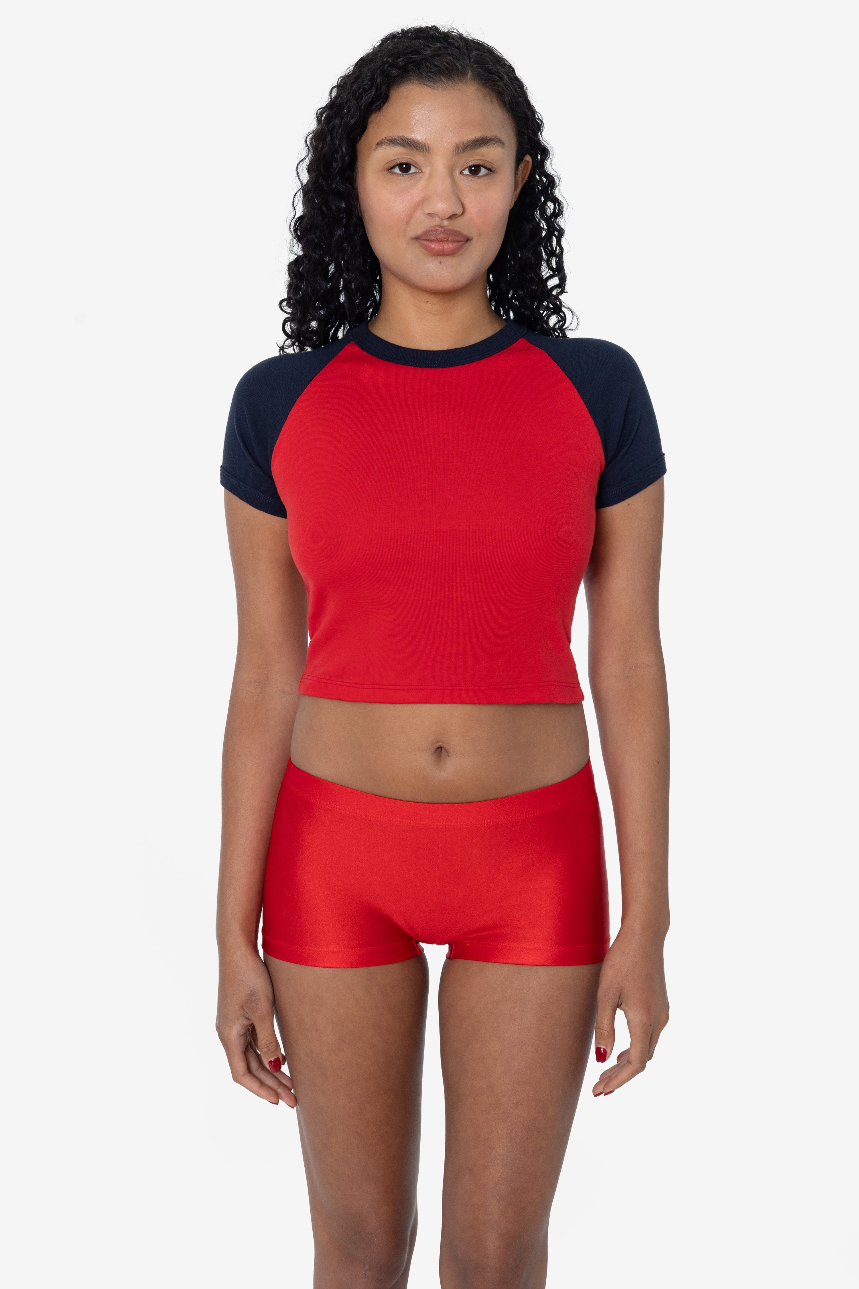 43077 - Baby Rib Short Sleeve Cropped Raglan – Los Angeles Apparel